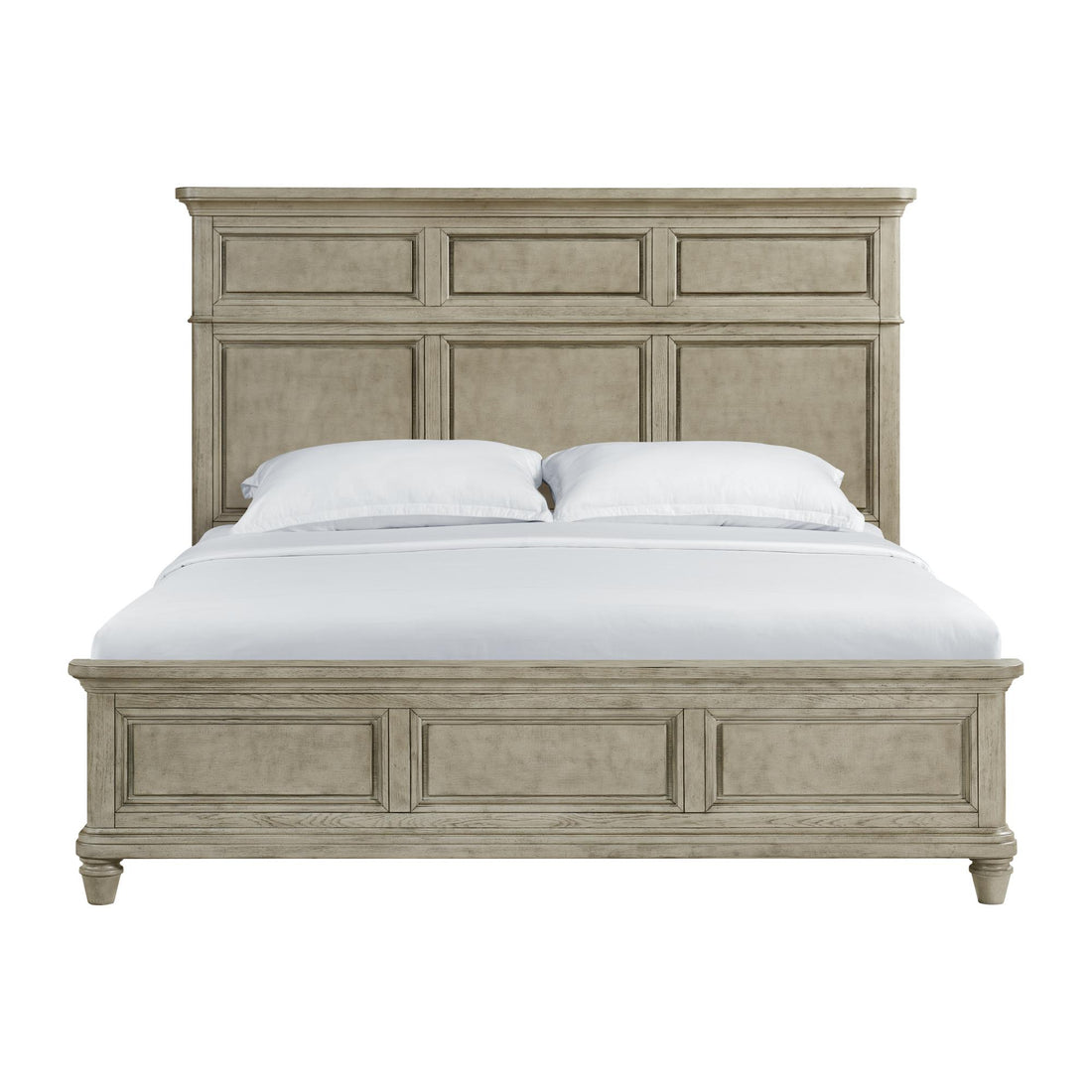  Elements International Whit-Ash B-11360-3-KB King Panel Bed IMAGE 1