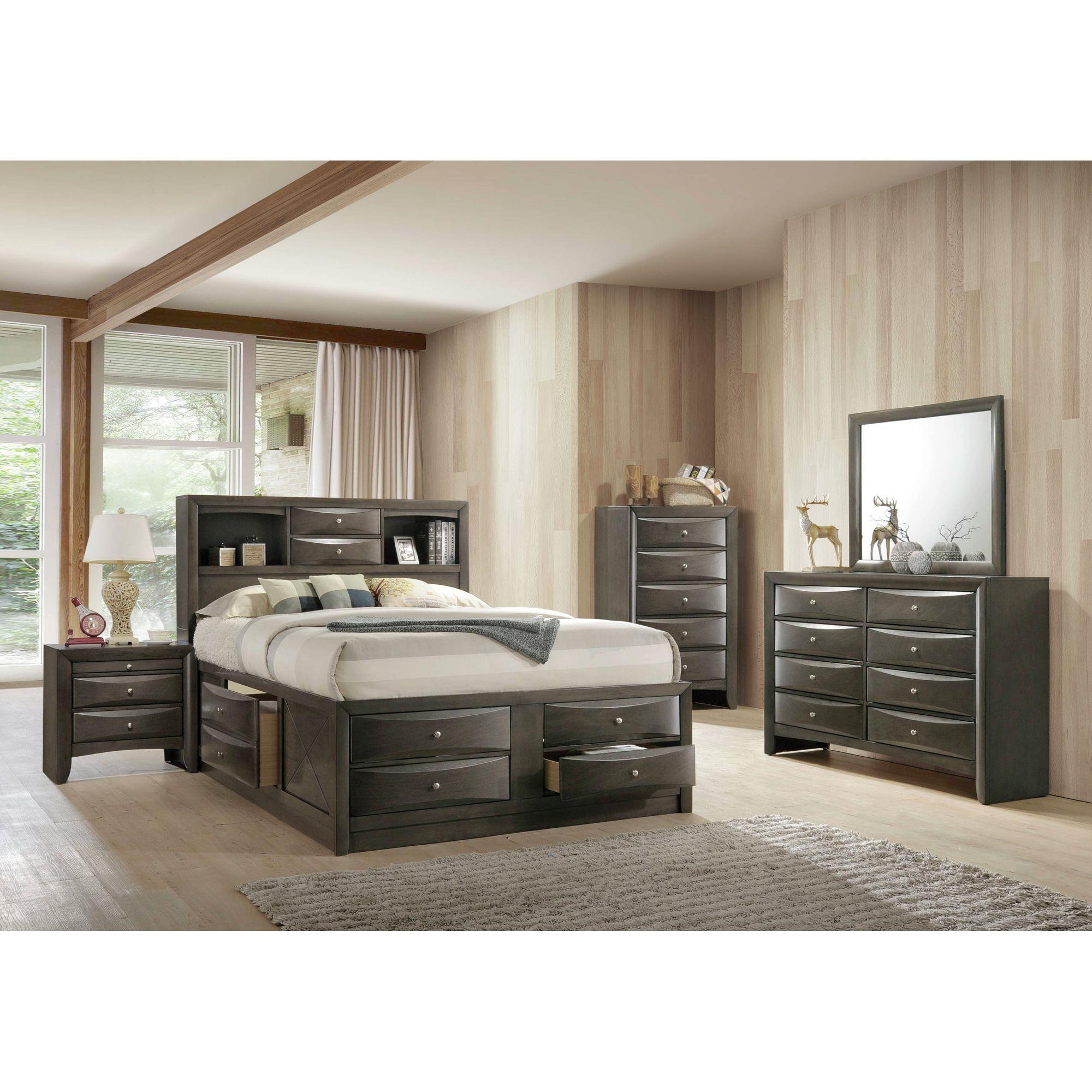  Elements International Emily EG170KB King Storage Bed IMAGE 3