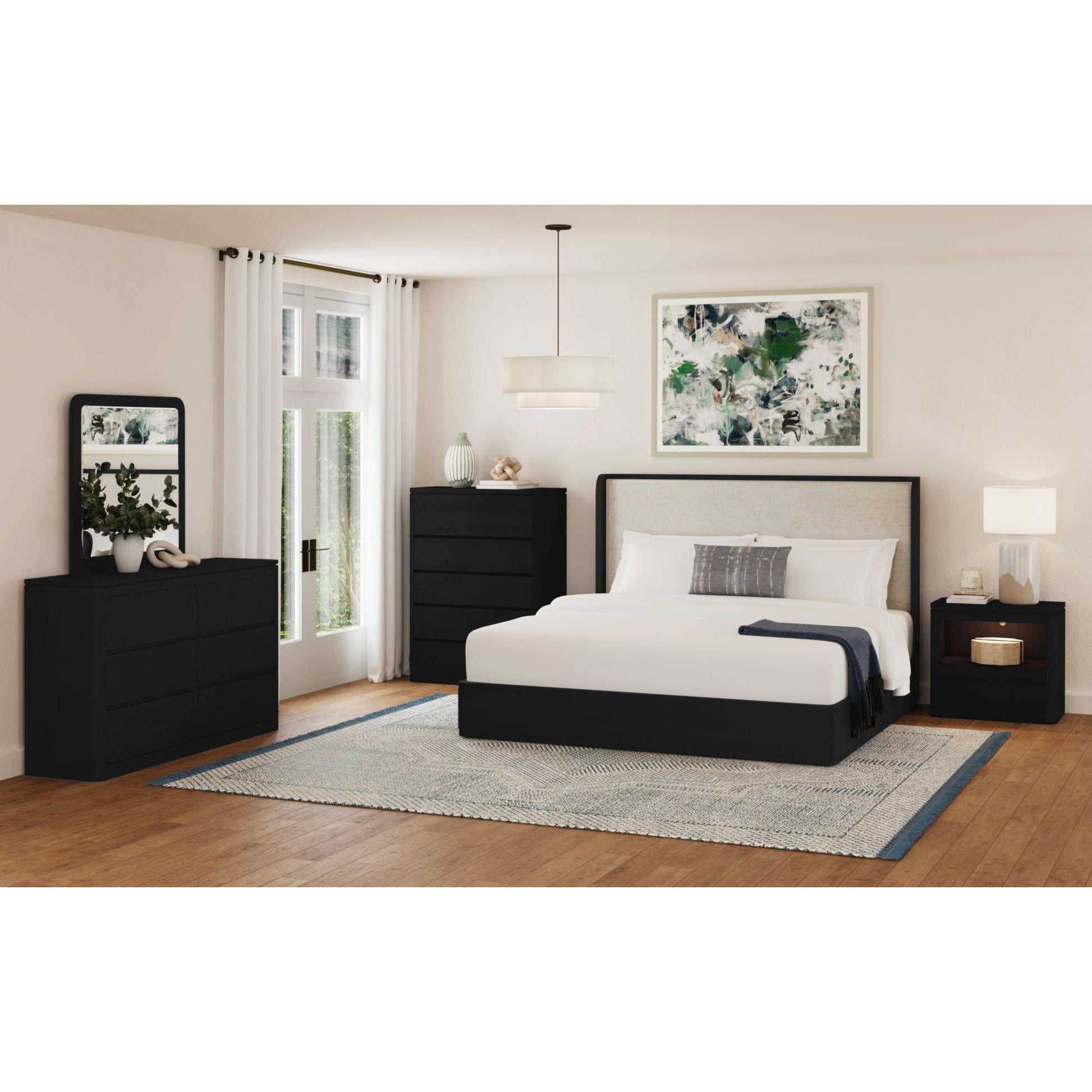  Elements International Rosalie B-16860-8-KB King Upholstered Bed IMAGE 3