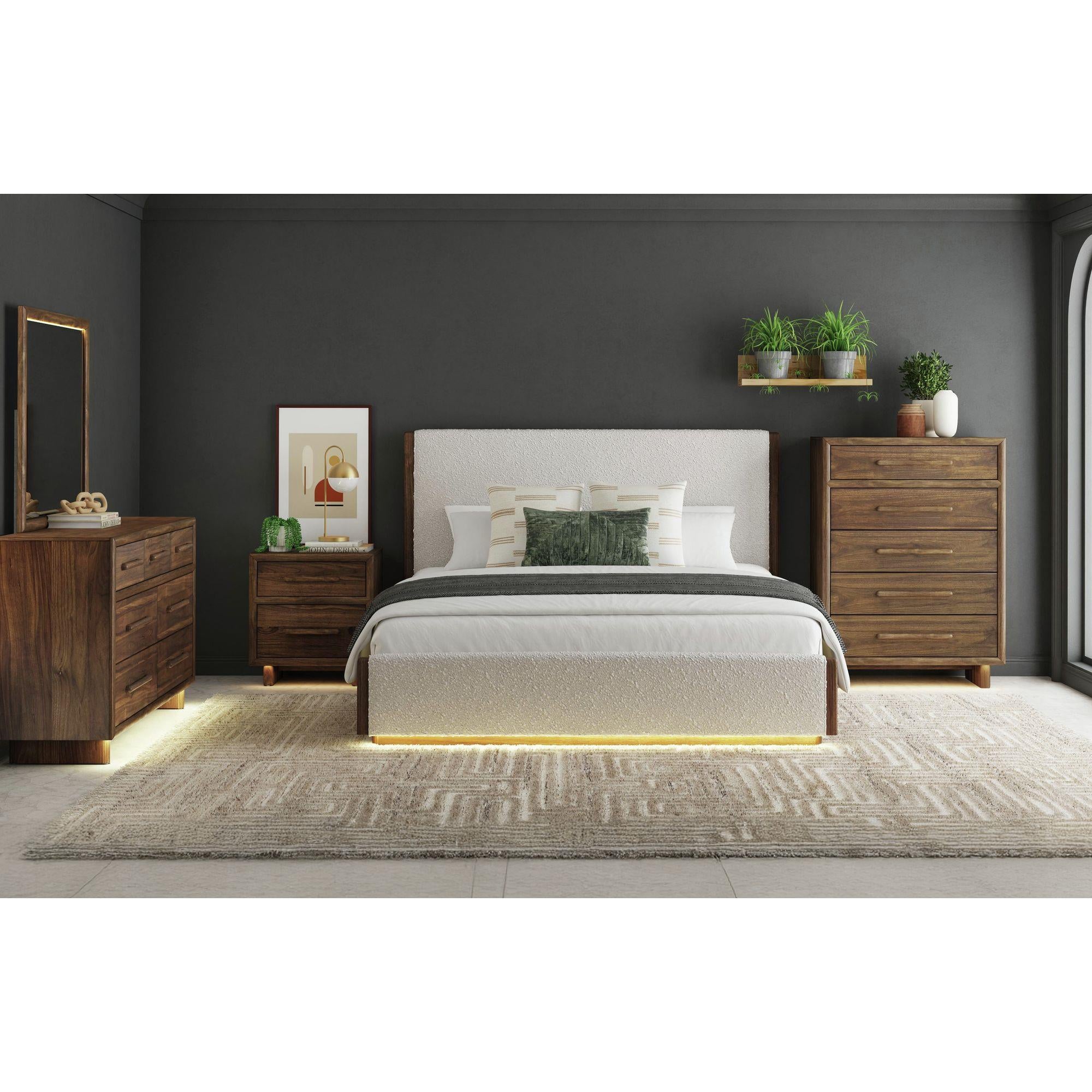  Elements International Brisbane B-16760-5-KUB King Upholstered Bed IMAGE 3