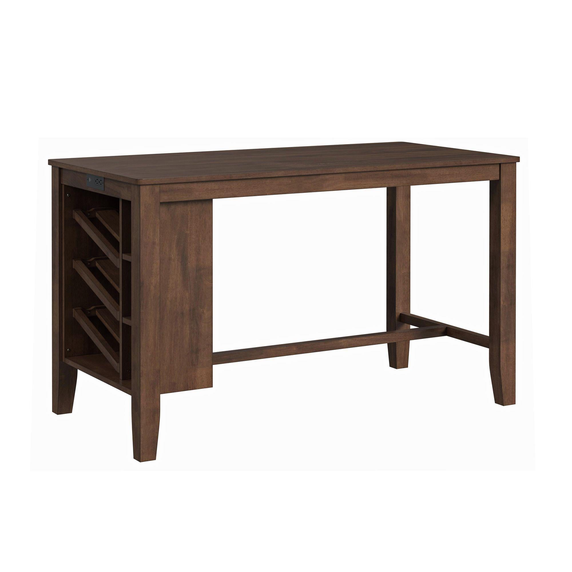  Elements International Santa Barbara D-16550-5-KI Kitchen Island & 2 Counter Stools IMAGE 1