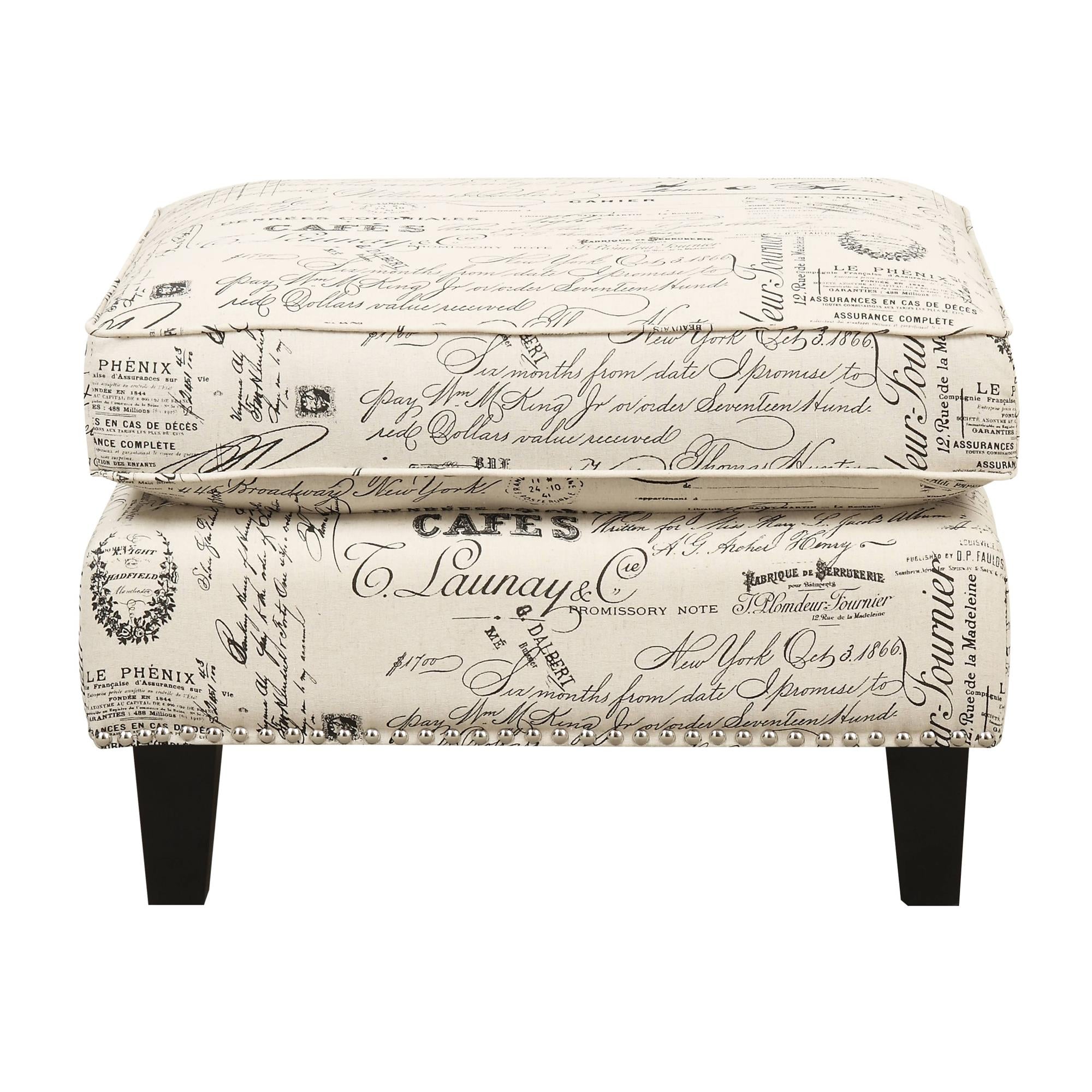  Elements International Erica UER636000CA Ottoman IMAGE 2