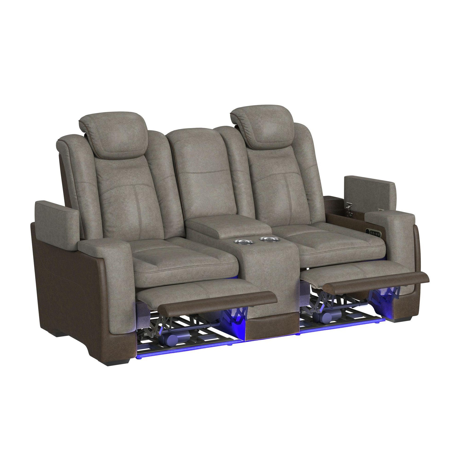  Elements International Lantana U-13660-10560-285PP Power Motion Loveseat IMAGE 3