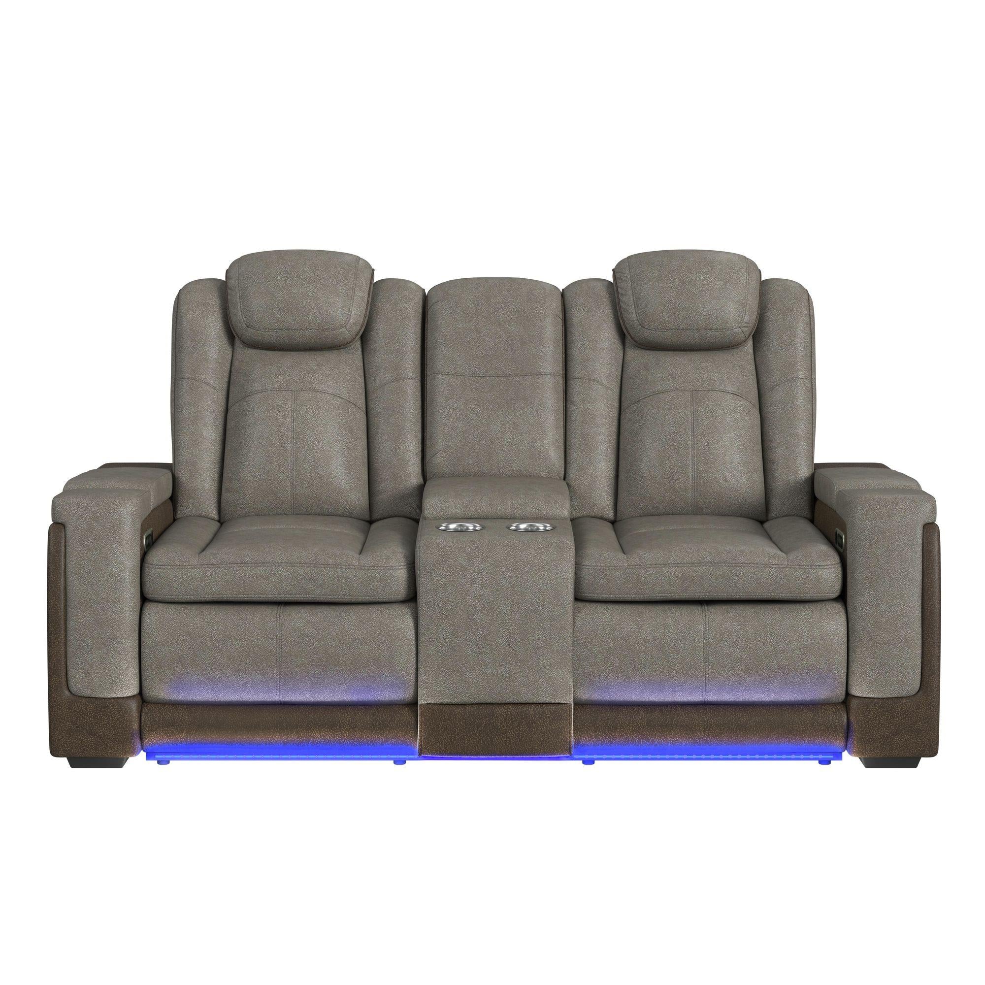  Elements International Lantana U-13660-10560-285PP Power Motion Loveseat IMAGE 4