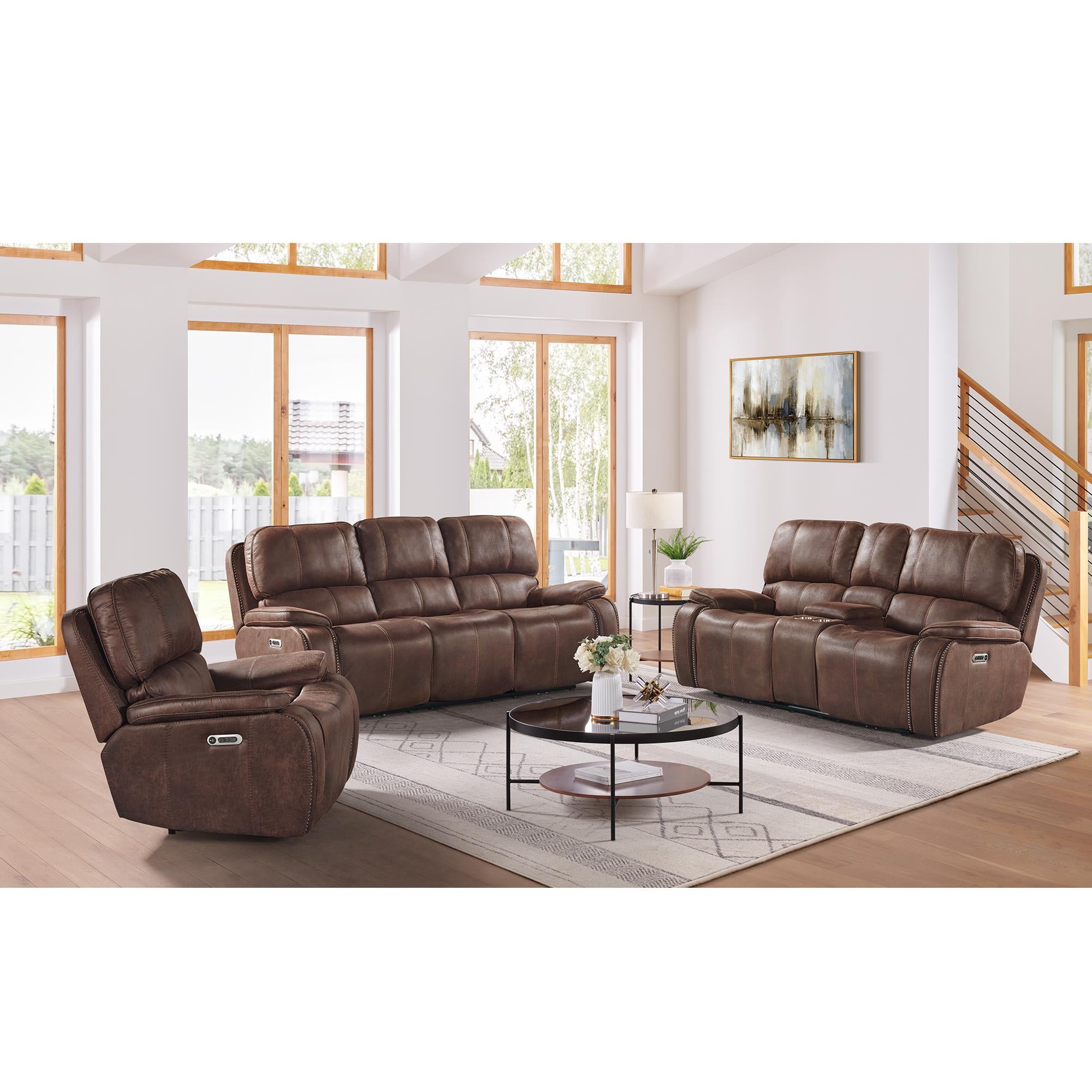  Elements International Atlantis U-5230-8640-285PP Power Motion Loveseat IMAGE 10