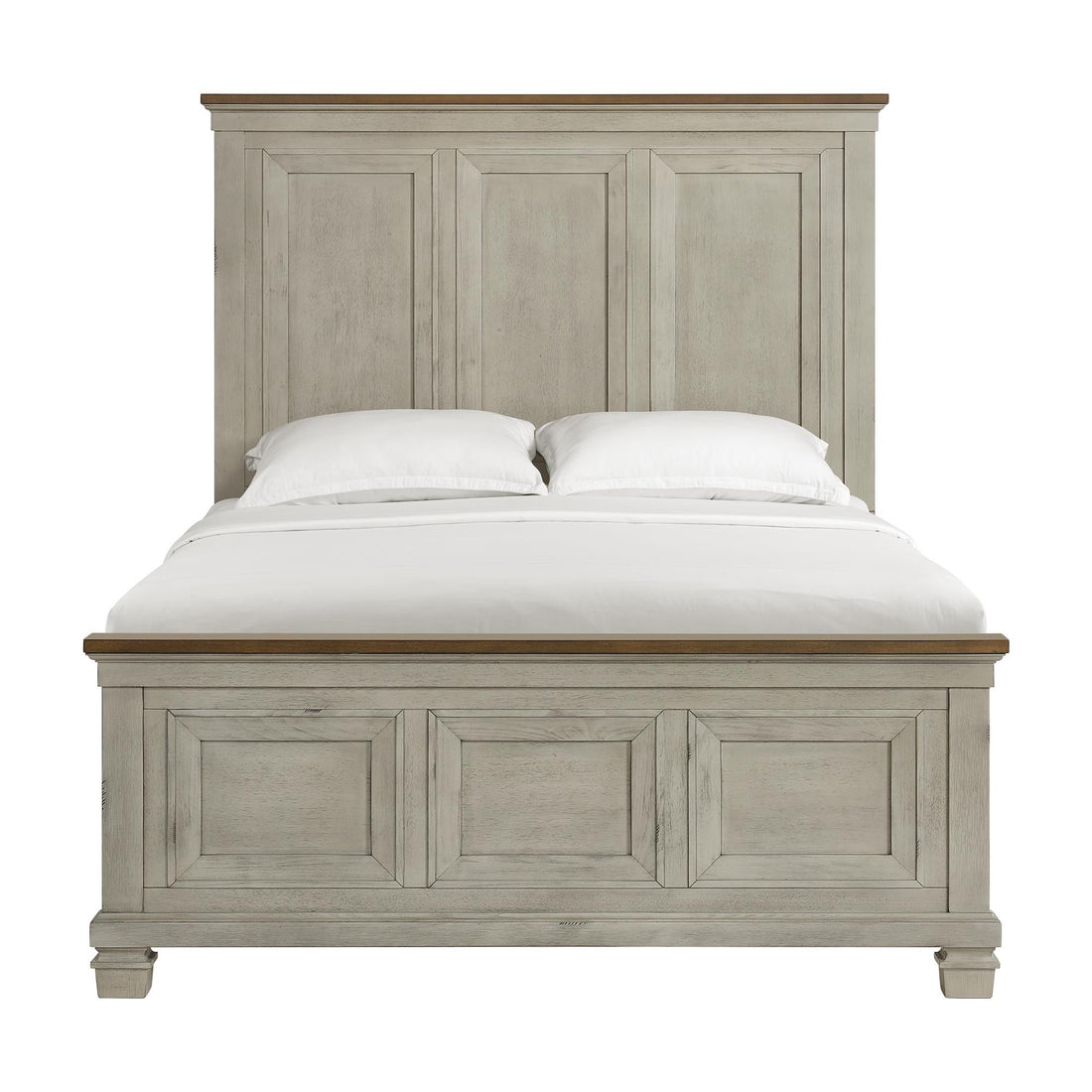  Elements International Farmington B-9890-7-QB Queen Panel Bed IMAGE 1