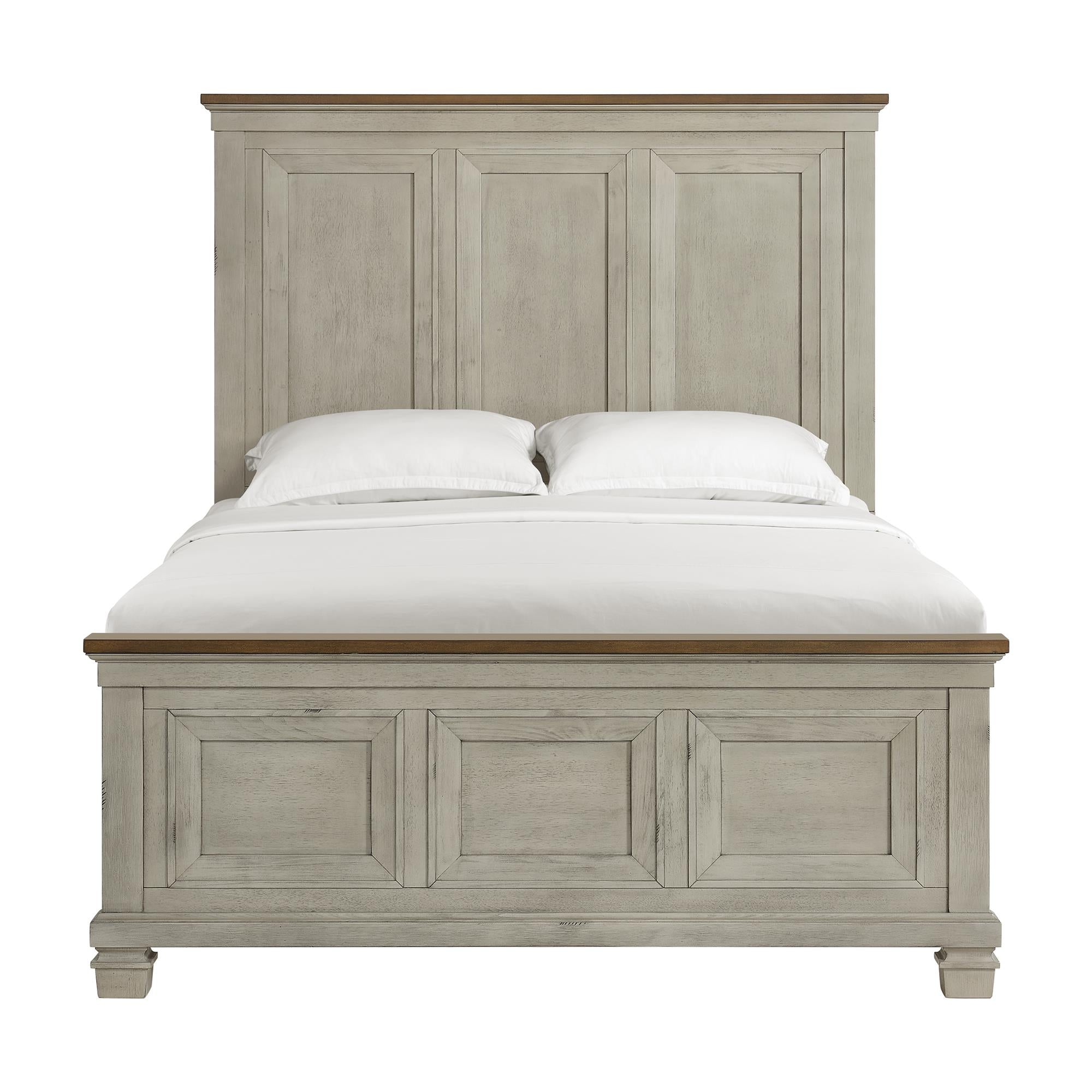  Elements International Farmington B-9890-7-QB Queen Panel Bed IMAGE 2