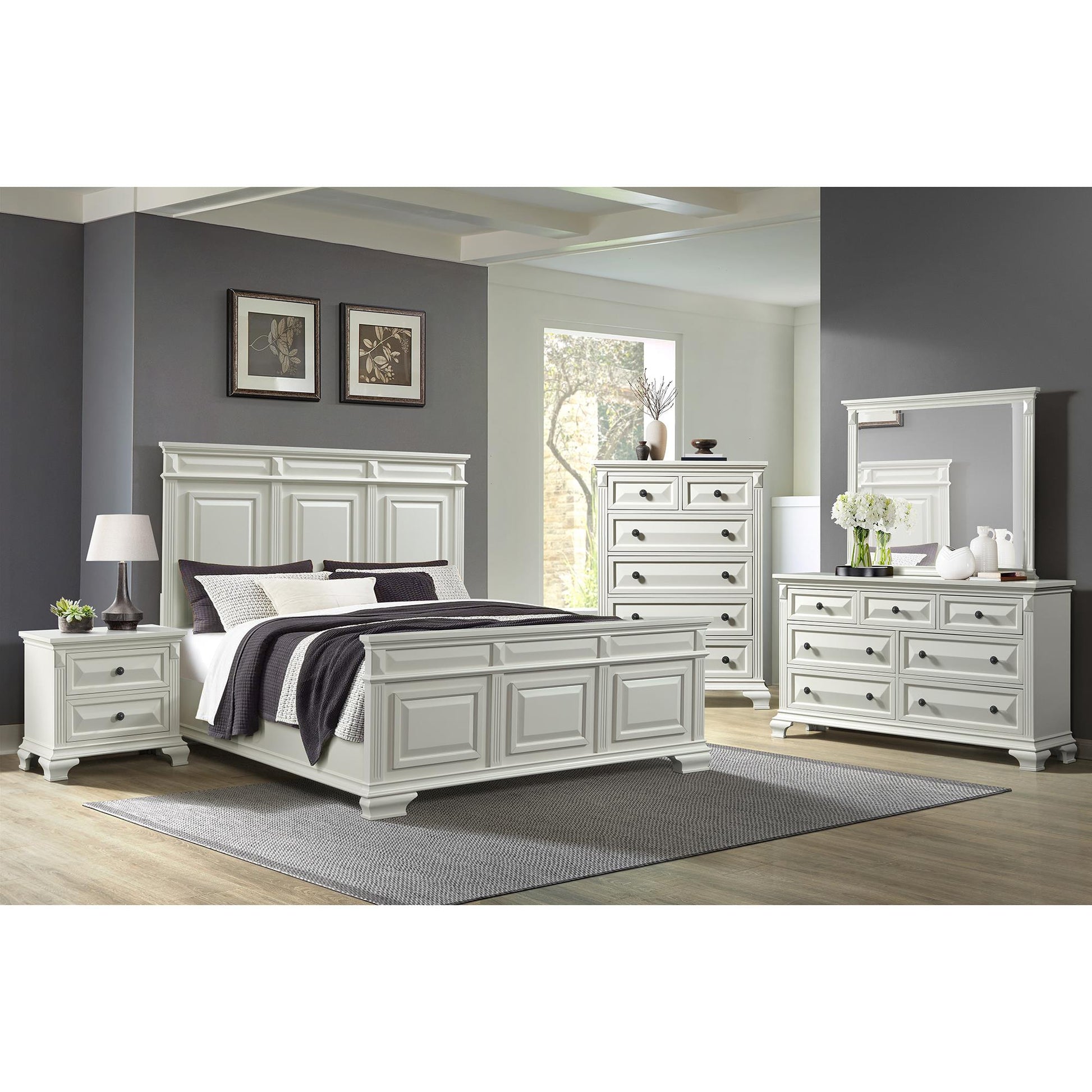  Elements International Bridgestone B-10980-7-QB Queen Panel Bed IMAGE 3