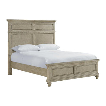  Elements International Whit-Ash B-11360-3-QB Queen Panel Bed IMAGE 1