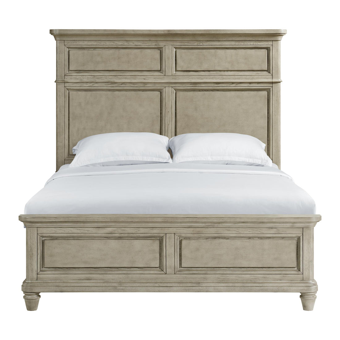  Elements International Whit-Ash B-11360-3-QB Queen Panel Bed IMAGE 1