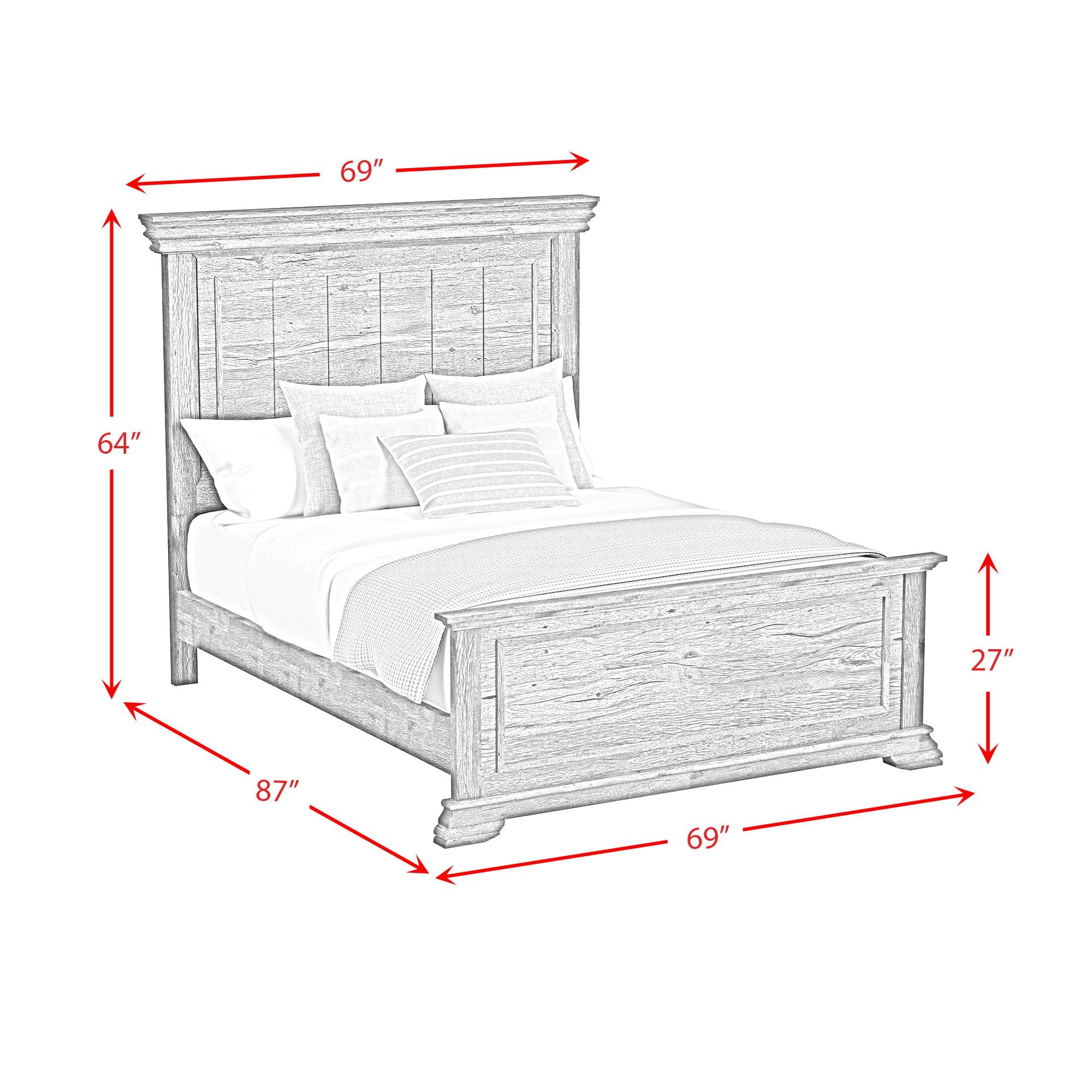  Elements International Park Ridge B-13130-8-QB Queen Panel Bed IMAGE 7