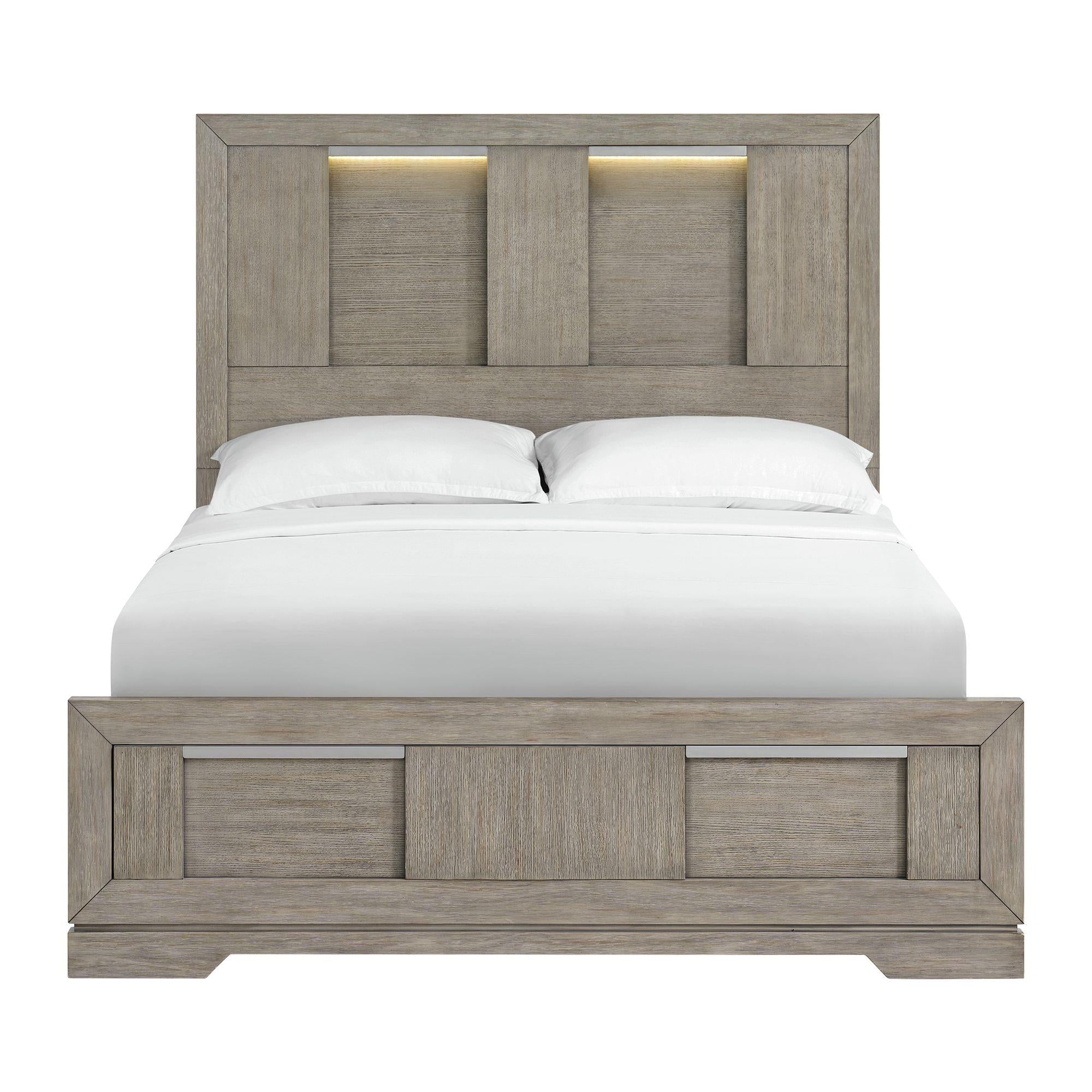  Elements International Kelis B-9770-3-QBL Queen Panel Bed IMAGE 2
