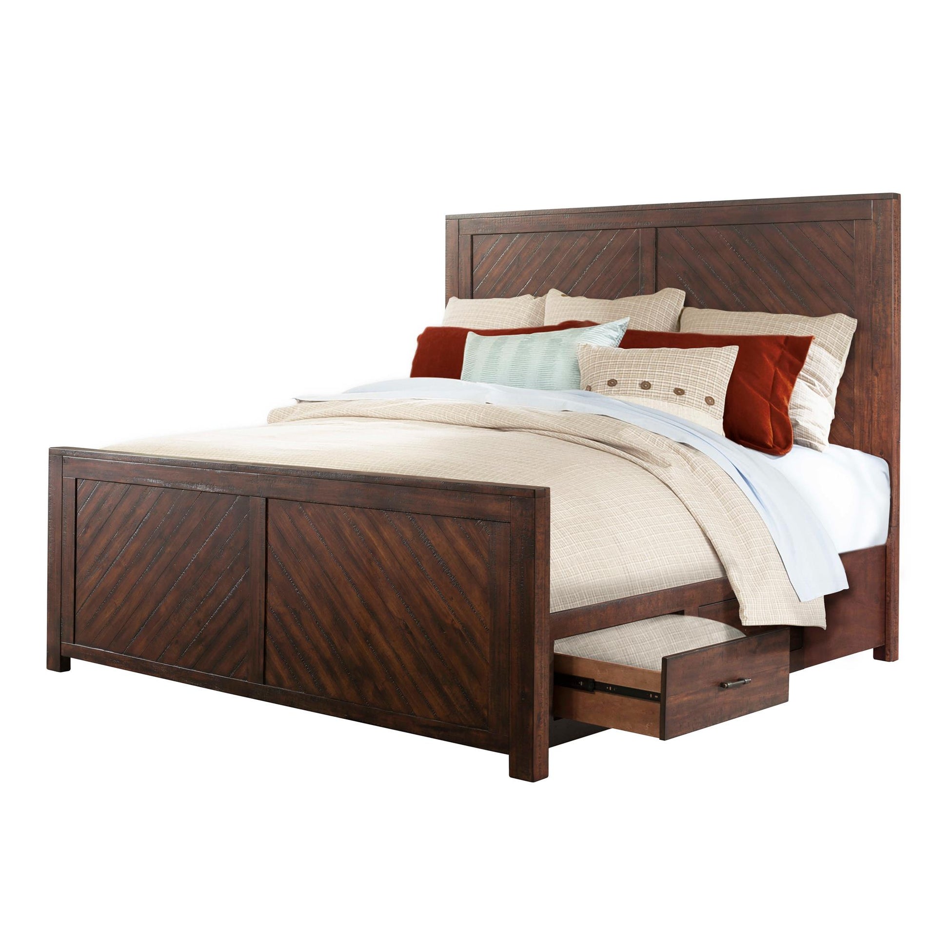  Elements International Jax JX600QB Queen Platform Storage Bed IMAGE 3