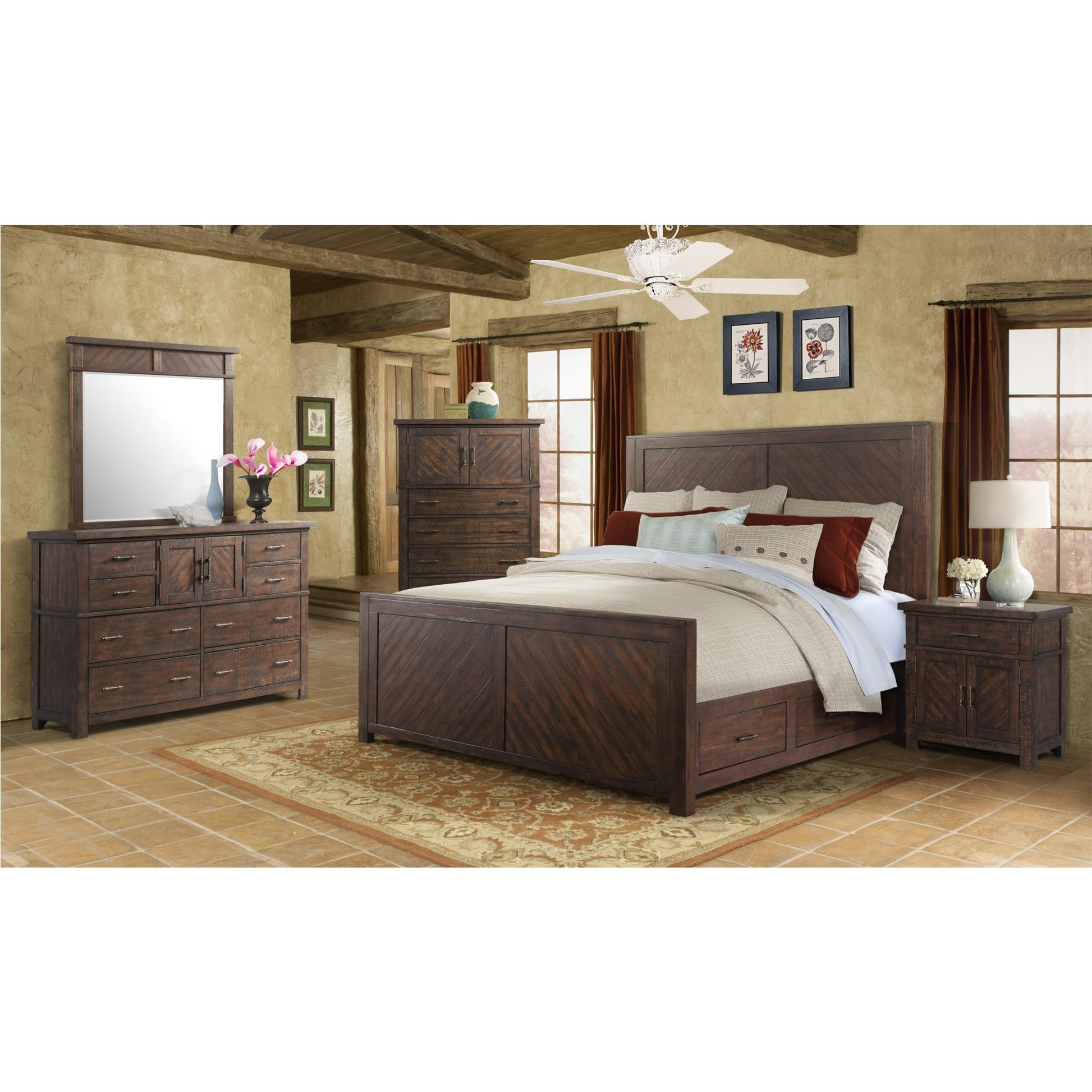  Elements International Jax JX600QB Queen Platform Storage Bed IMAGE 4
