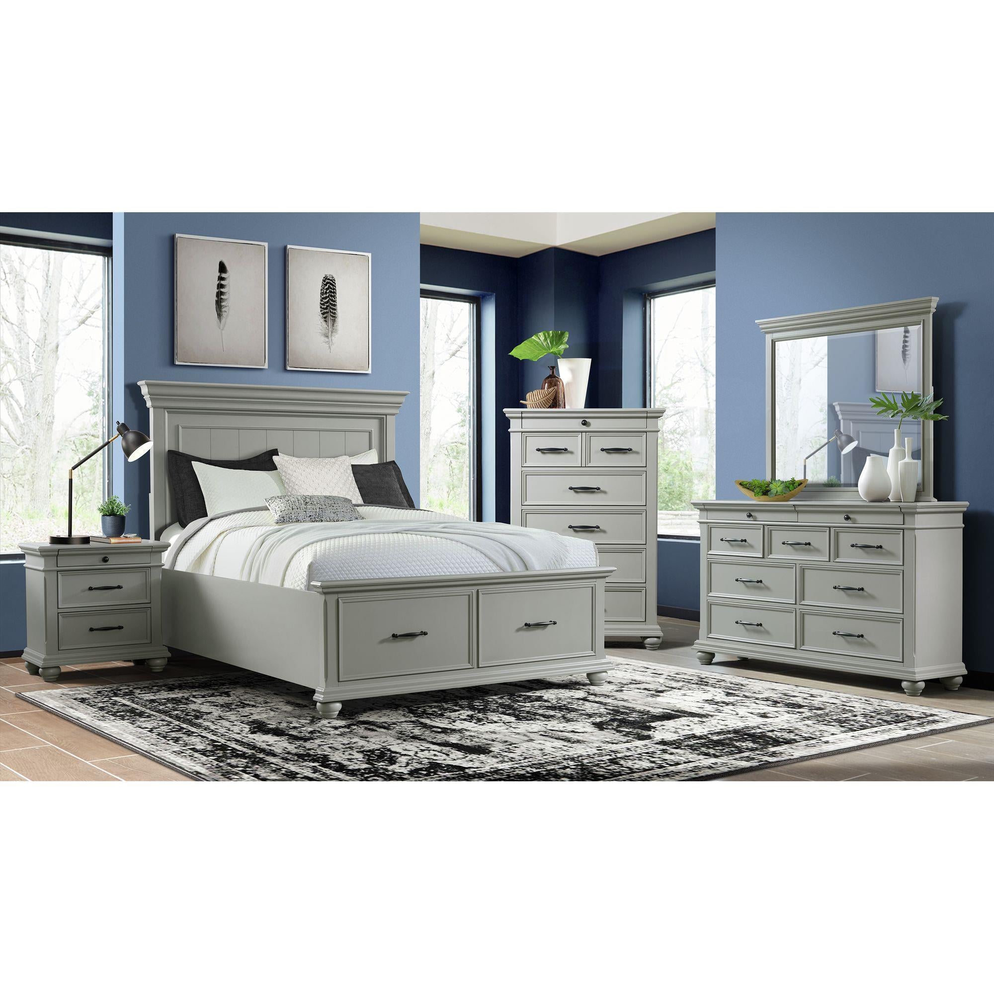 Elements International Slater SR350QB Queen Platform Storage Bed IMAGE 4
