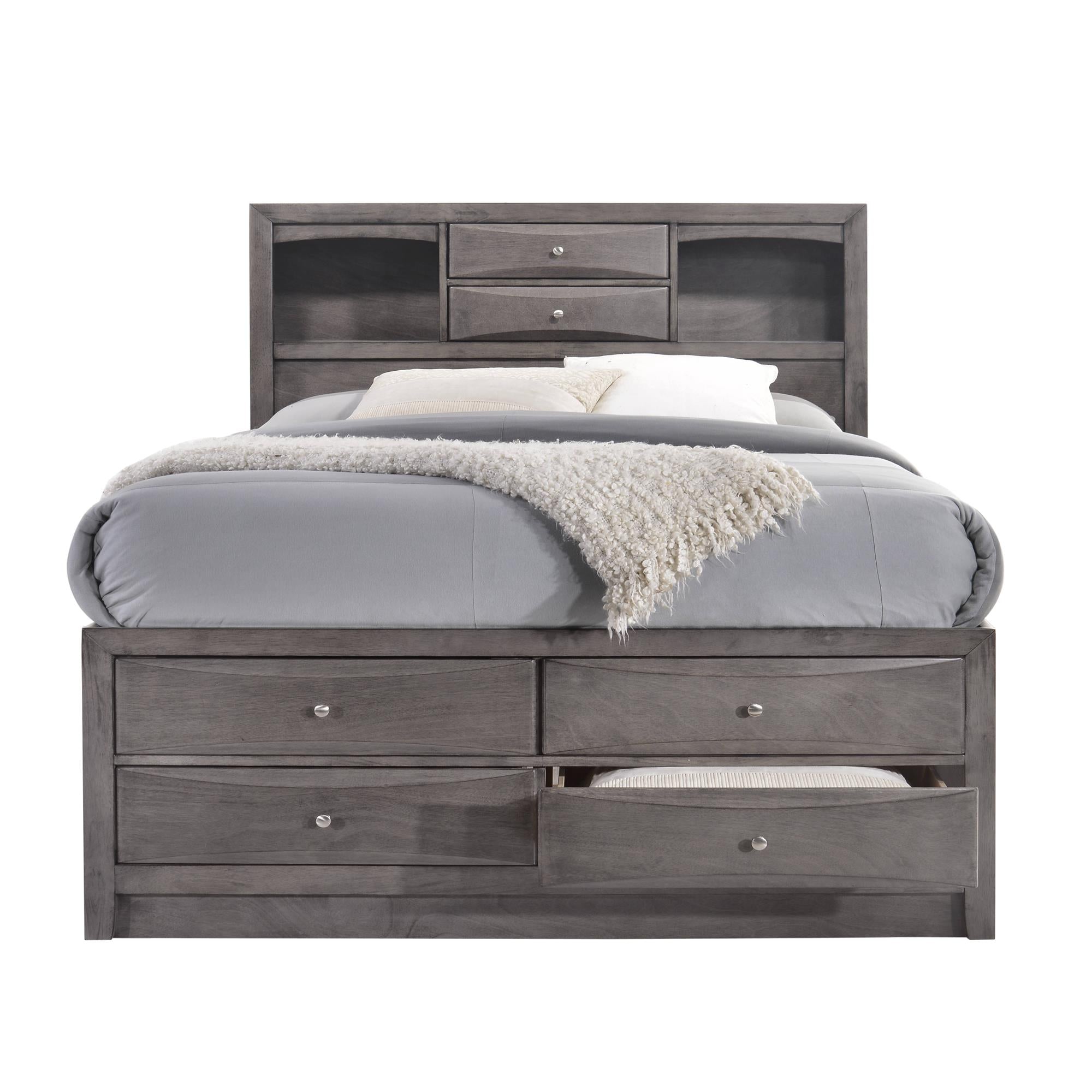  Elements International Emily EG170QB Queen Storage Bed IMAGE 2
