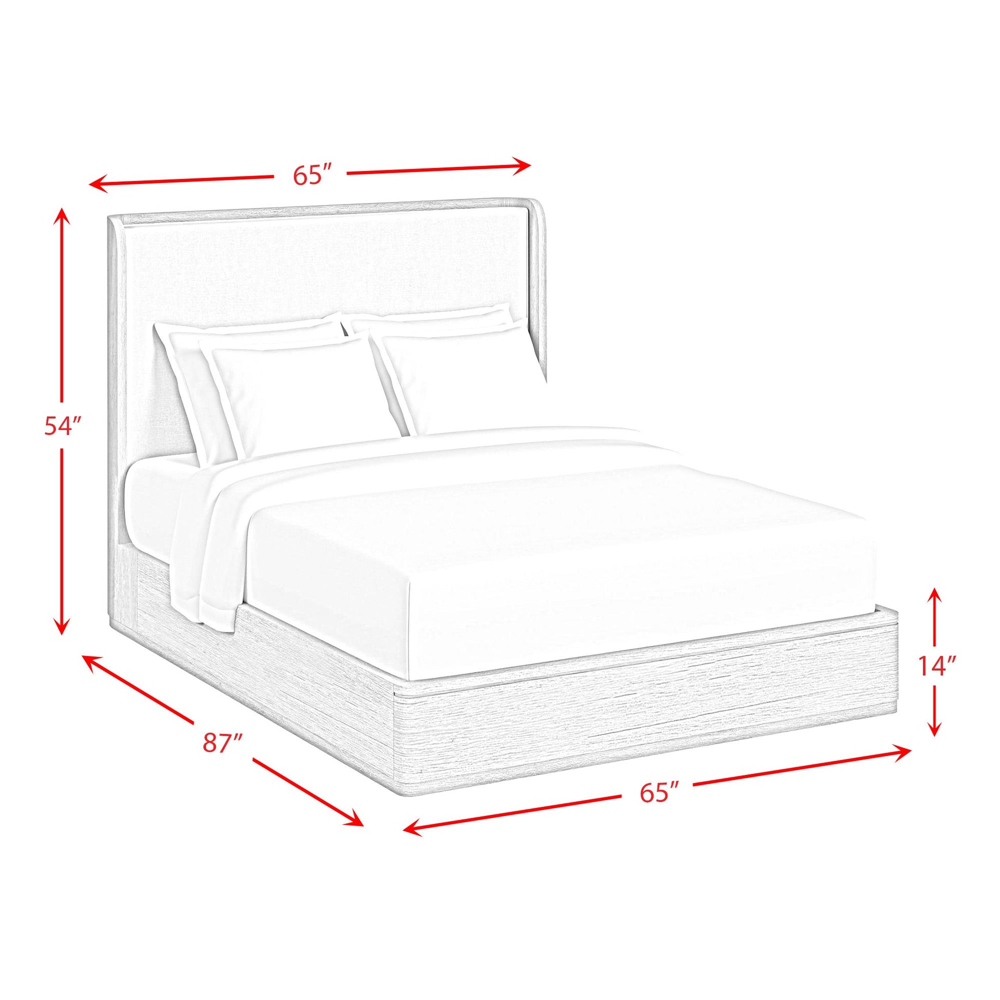  Elements International Rosalie B-16860-8-QB Queen Upholstered Bed IMAGE 7