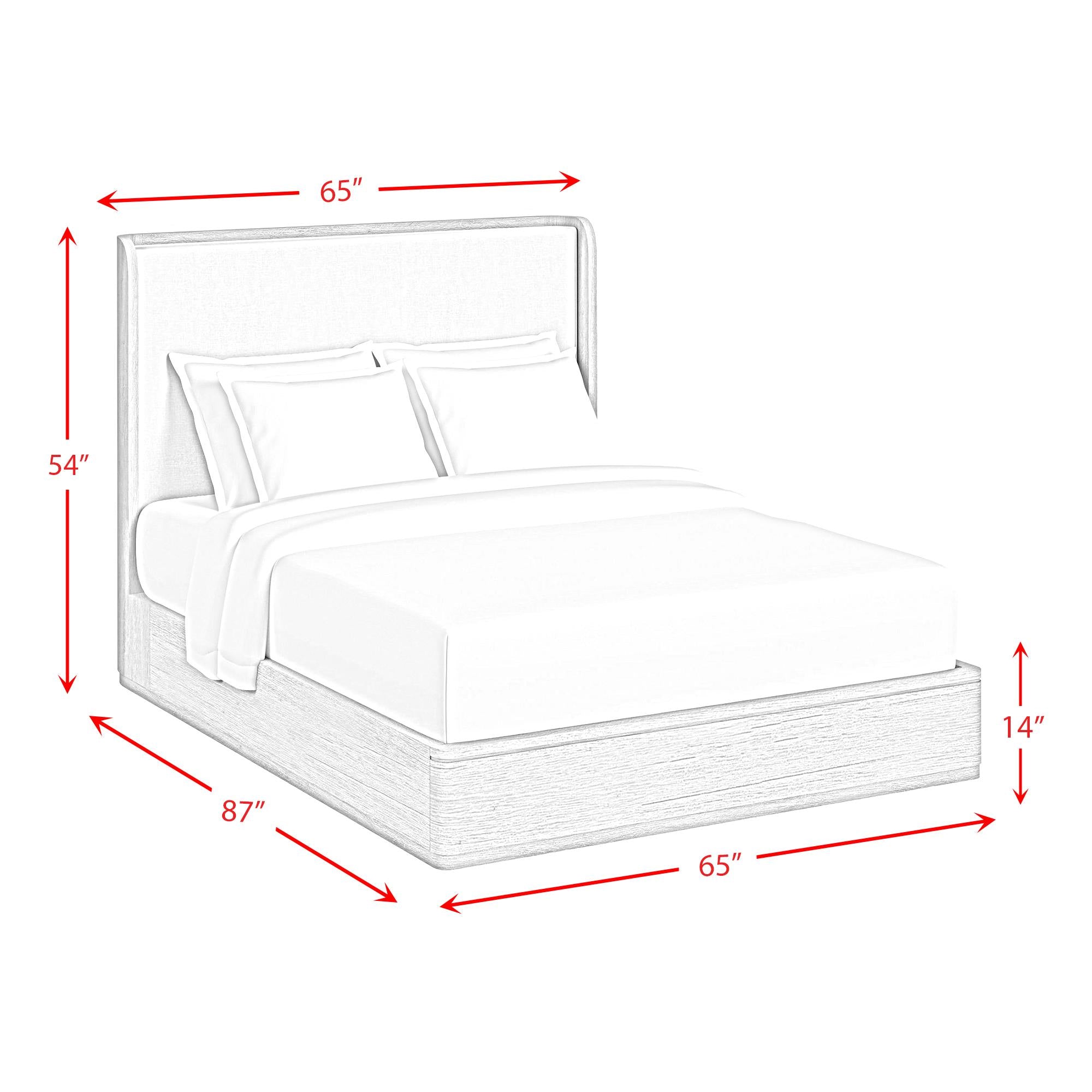  Elements International Rosalie B-16860-8-QB Queen Upholstered Bed IMAGE 7