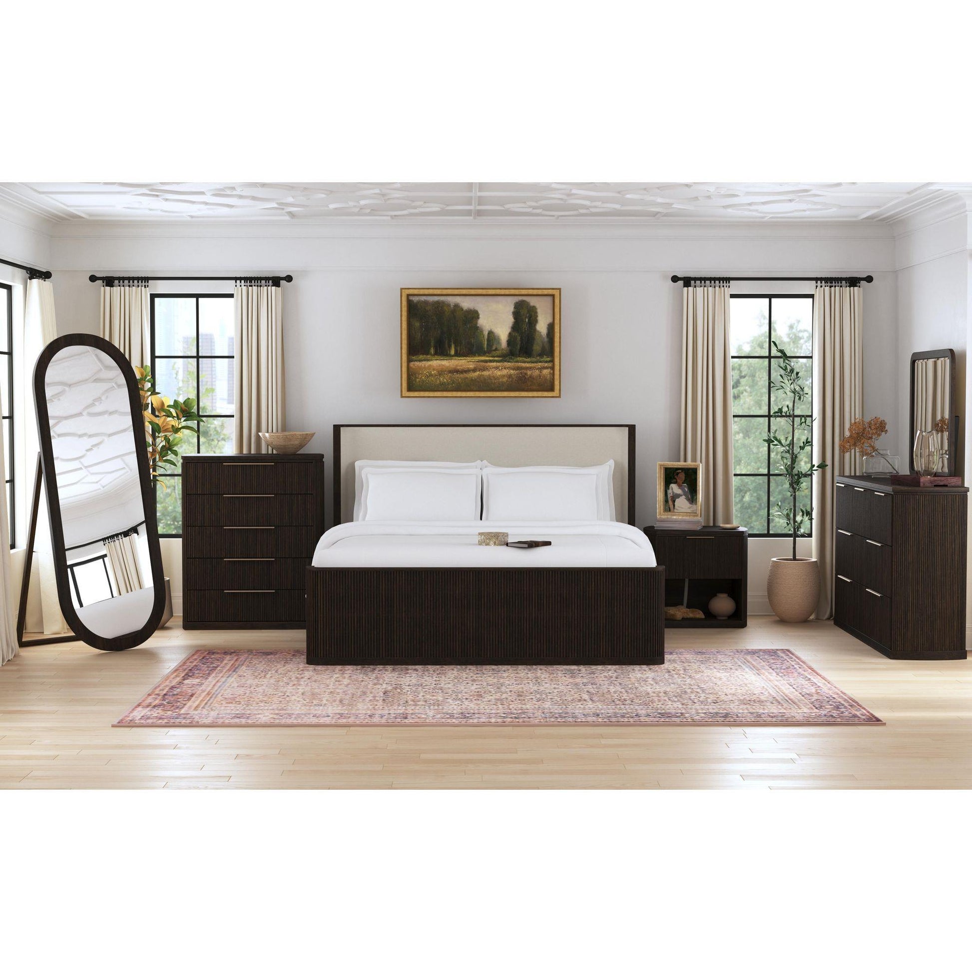  Elements International Sylvie B-16000-5-QUB Queen Upholstered Bed IMAGE 4