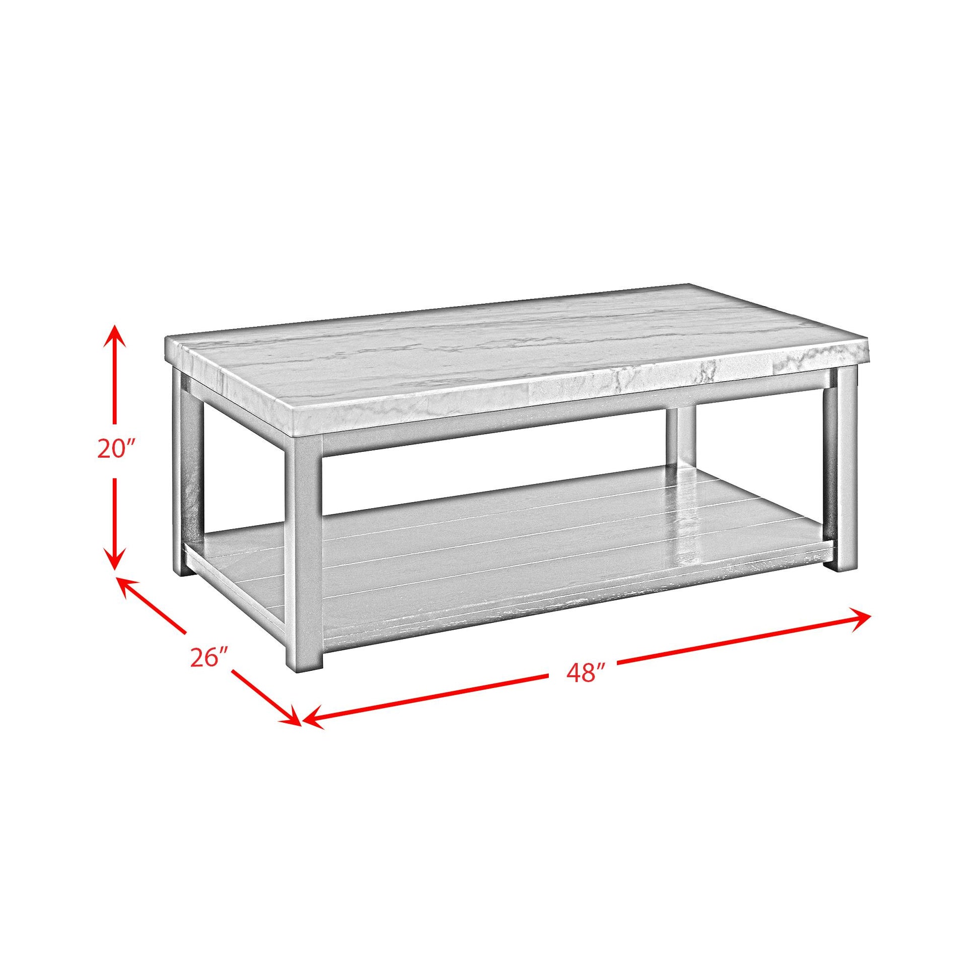  Elements International Marcello CML100CT Rectangular Coffee Table IMAGE 12