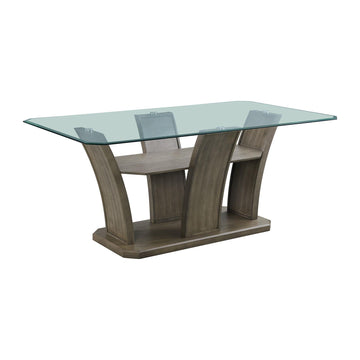  Elements International Dapper DPR300DTB Rectangular Dining Table IMAGE 1