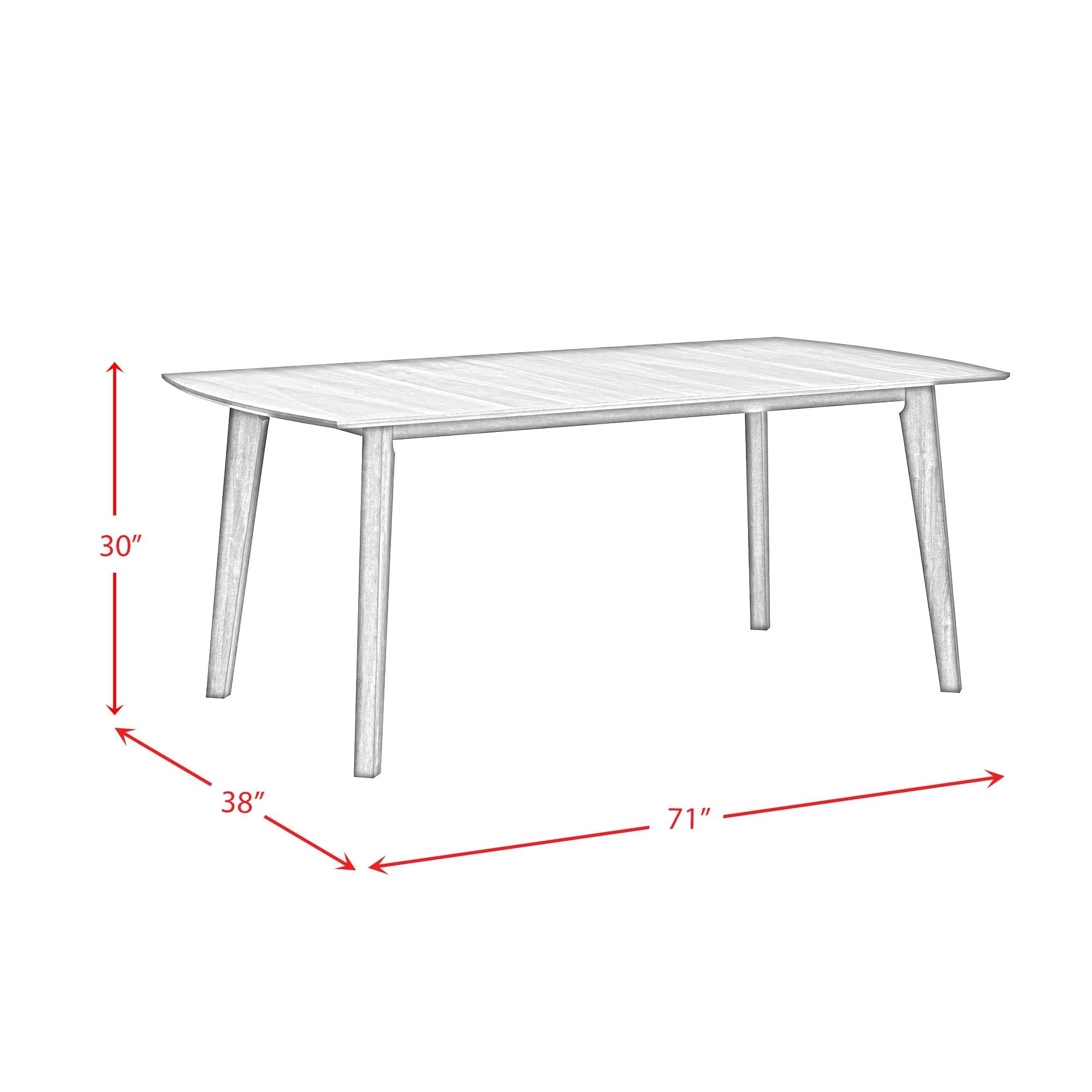  Elements International Santa Barbara D-16550-5-DT1 Rectangular Dining Table IMAGE 11