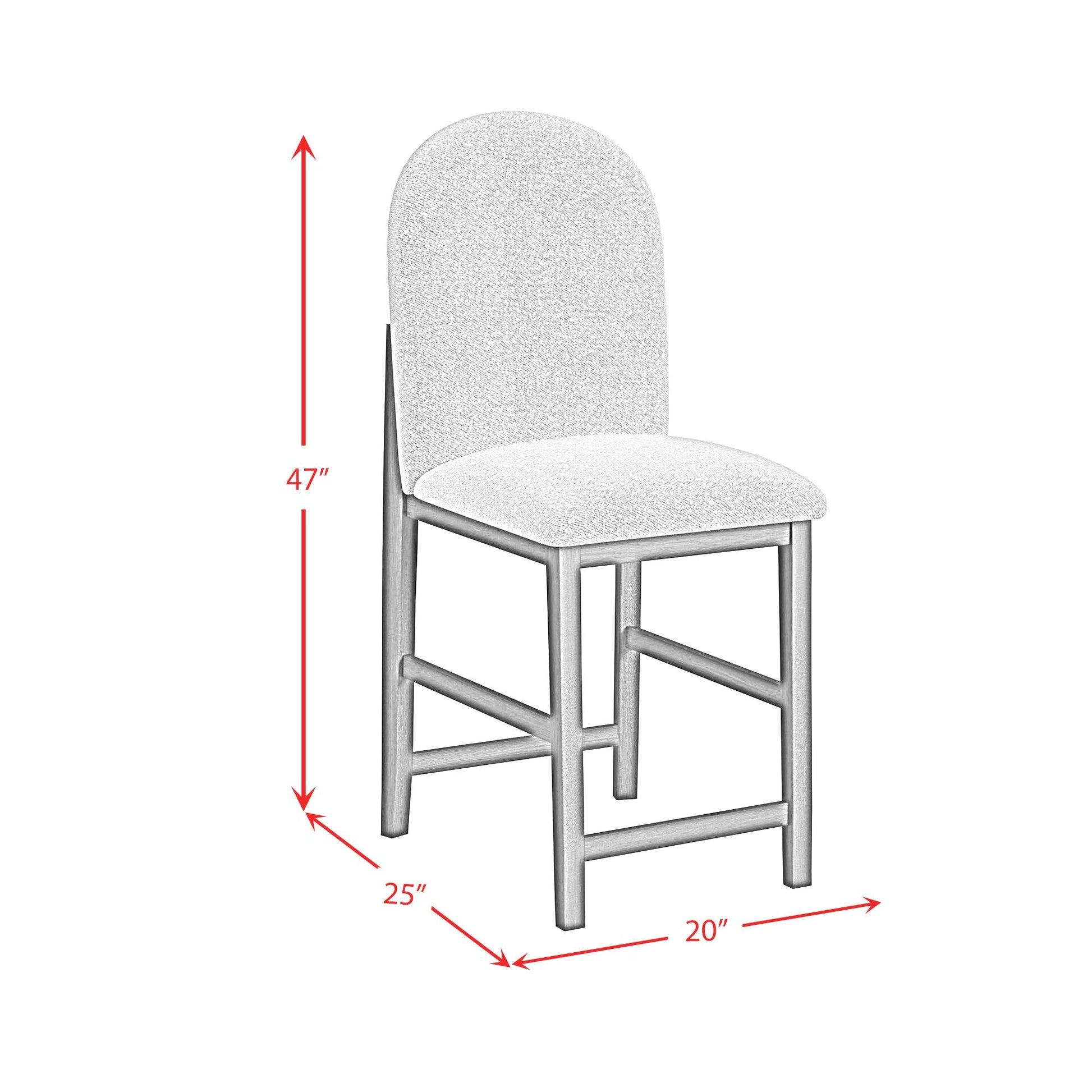  Elements International Portland D-1710-8-BST2 Round Back Barstool IMAGE 9