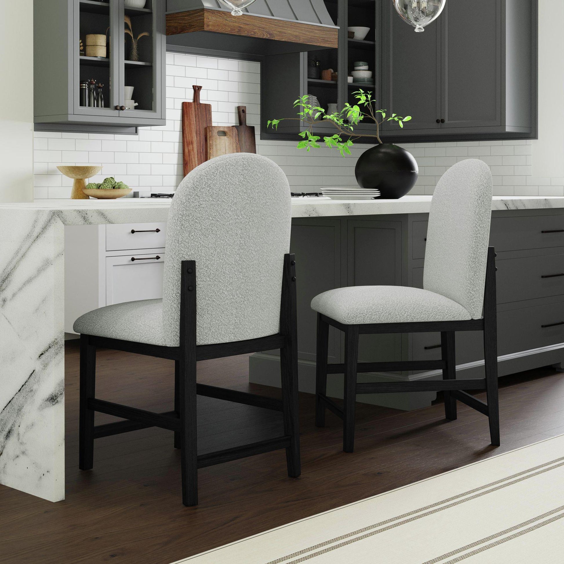  Elements International Portland D-1710-8-CST2 Round Back Counter Stool IMAGE 4