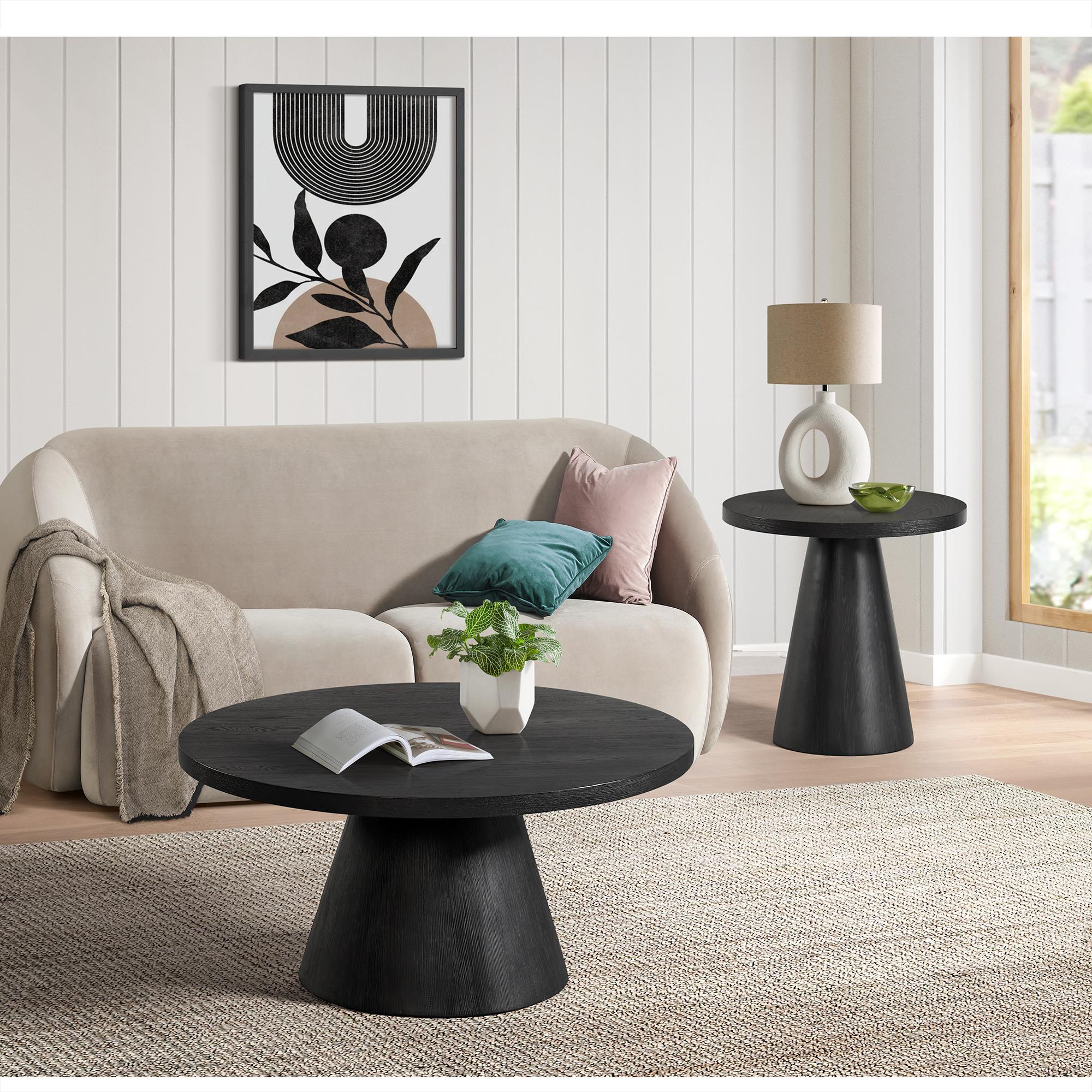  Elements International Portland T-1710-8-CT1 Round Coffee Table IMAGE 3