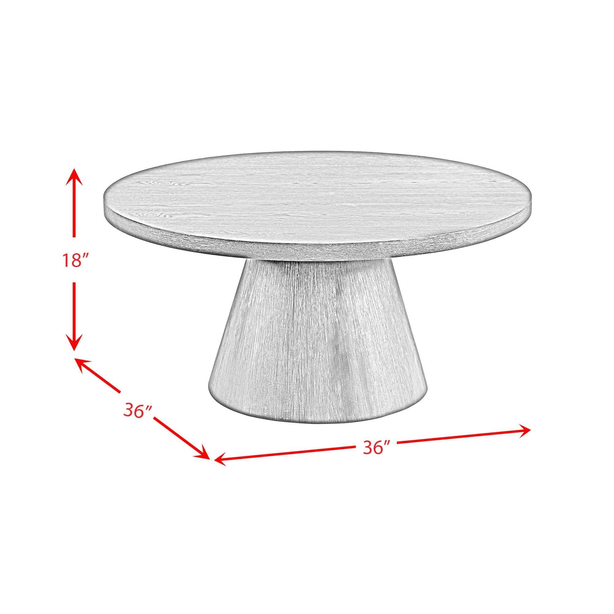  Elements International Portland T-1710-5-CT1 Round Coffee Table IMAGE 7