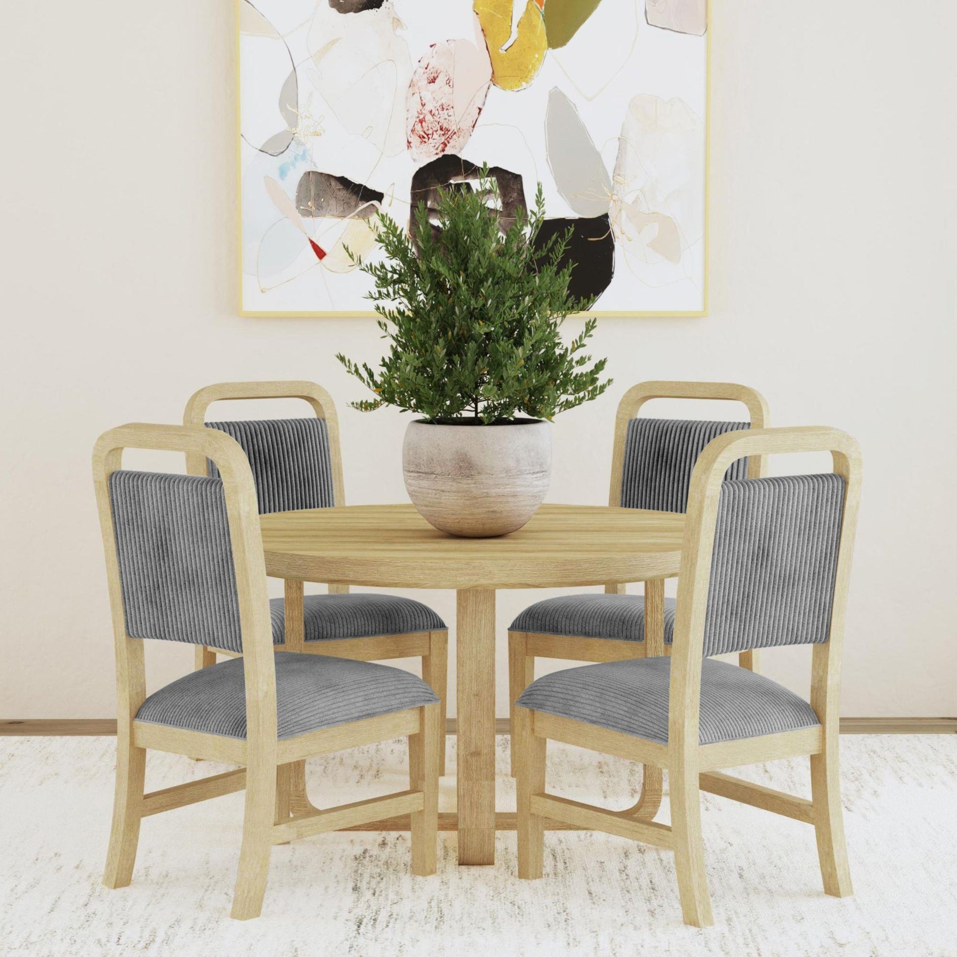  Elements International Ridgemont D-14440-6-RDT Round Dining Table IMAGE 3