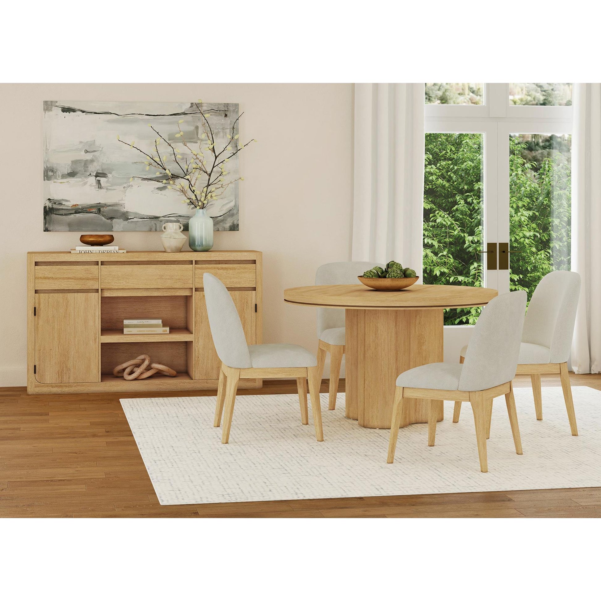  Elements International Rosalie D-16860-6-RDT Round Dining Table IMAGE 3