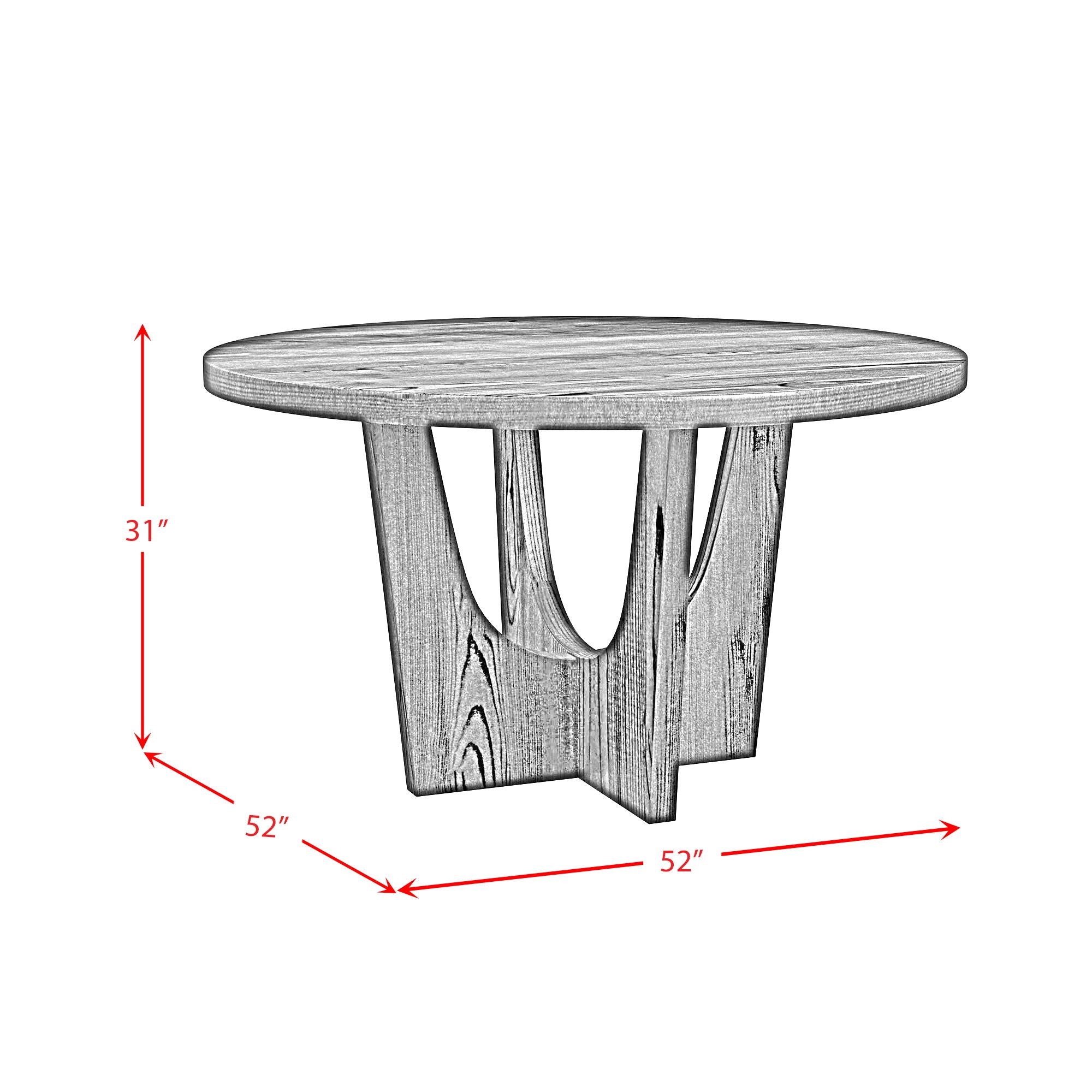  Elements International Oregon D-17380-8-DT1 Round Dining Table IMAGE 7