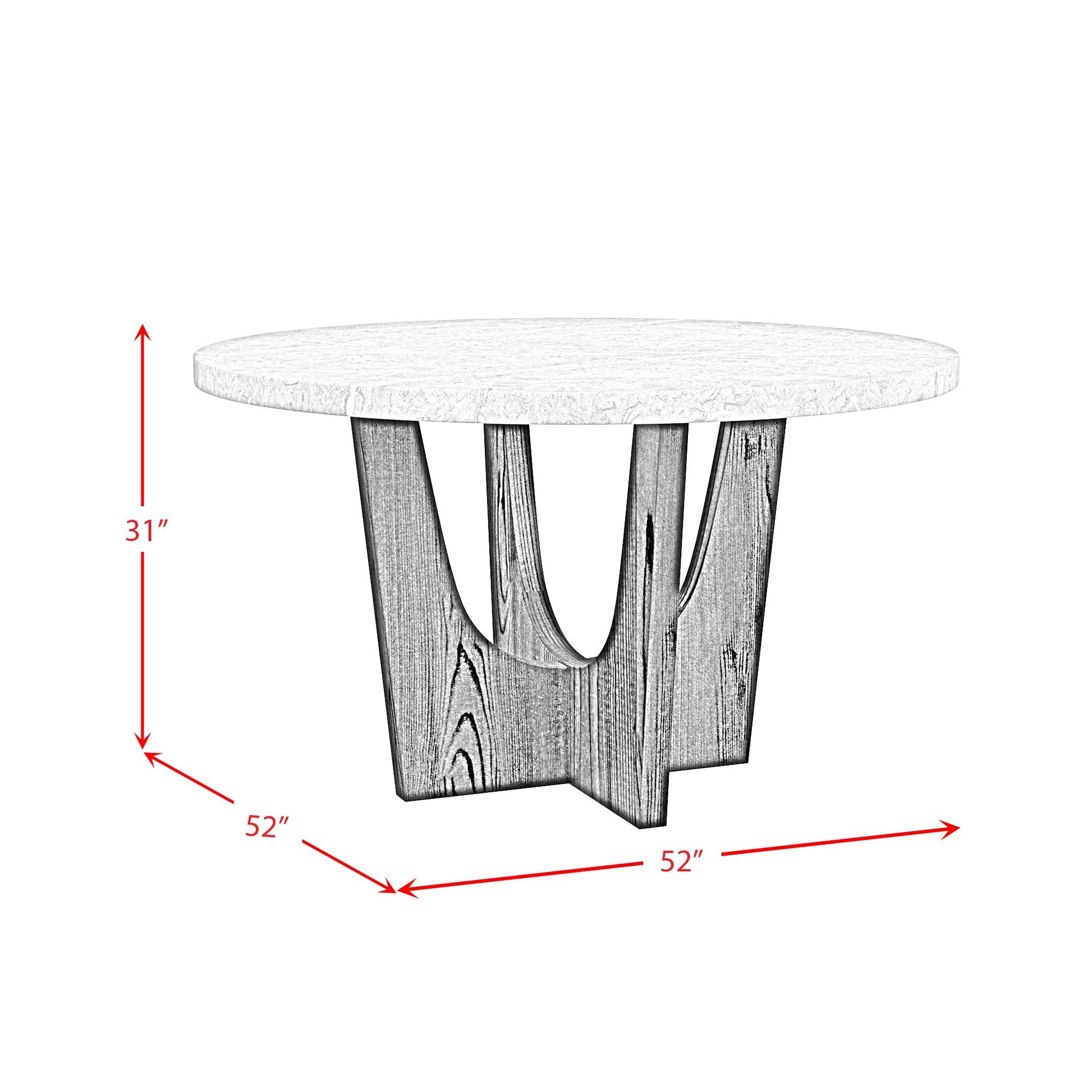  Elements International Oregon D-17380-8-DT2 Round Dining Table IMAGE 8