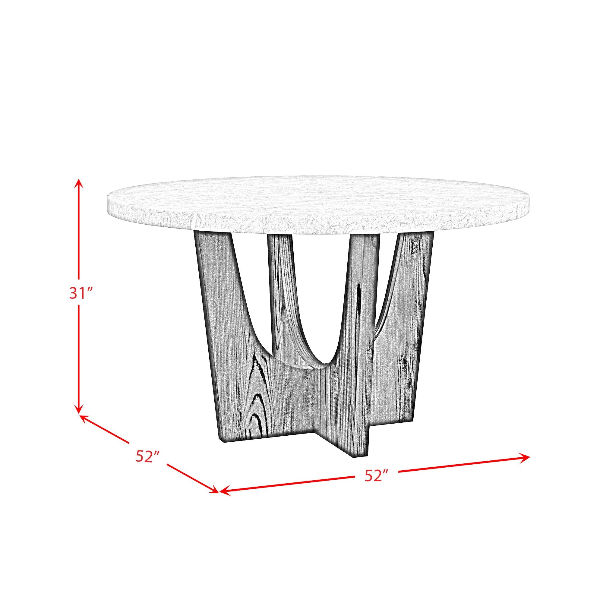  Elements International Oregon D-17380-8-DT2 Round Dining Table IMAGE 8
