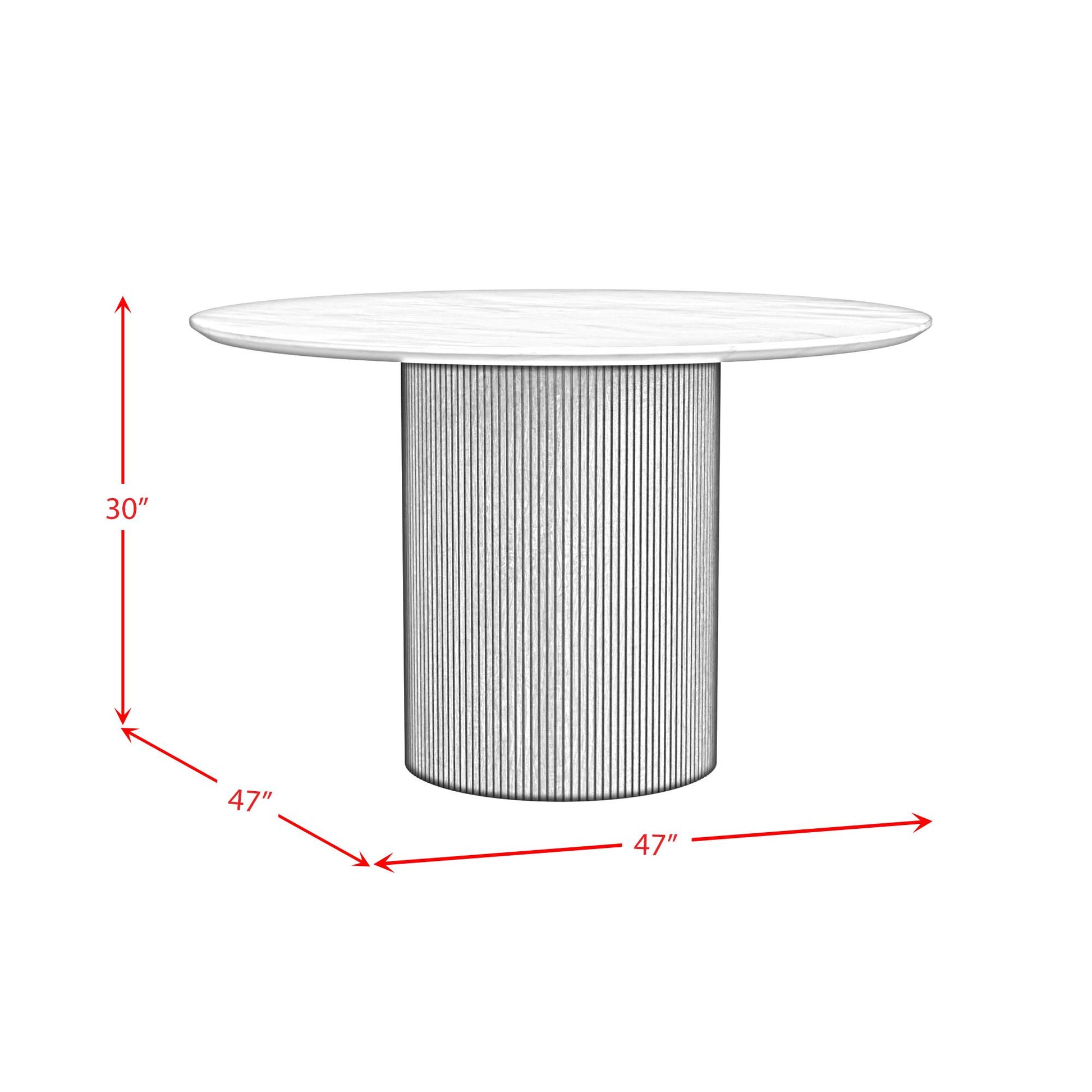  Elements International Sylvie D-16000-5-RDT Round Dining Table IMAGE 8