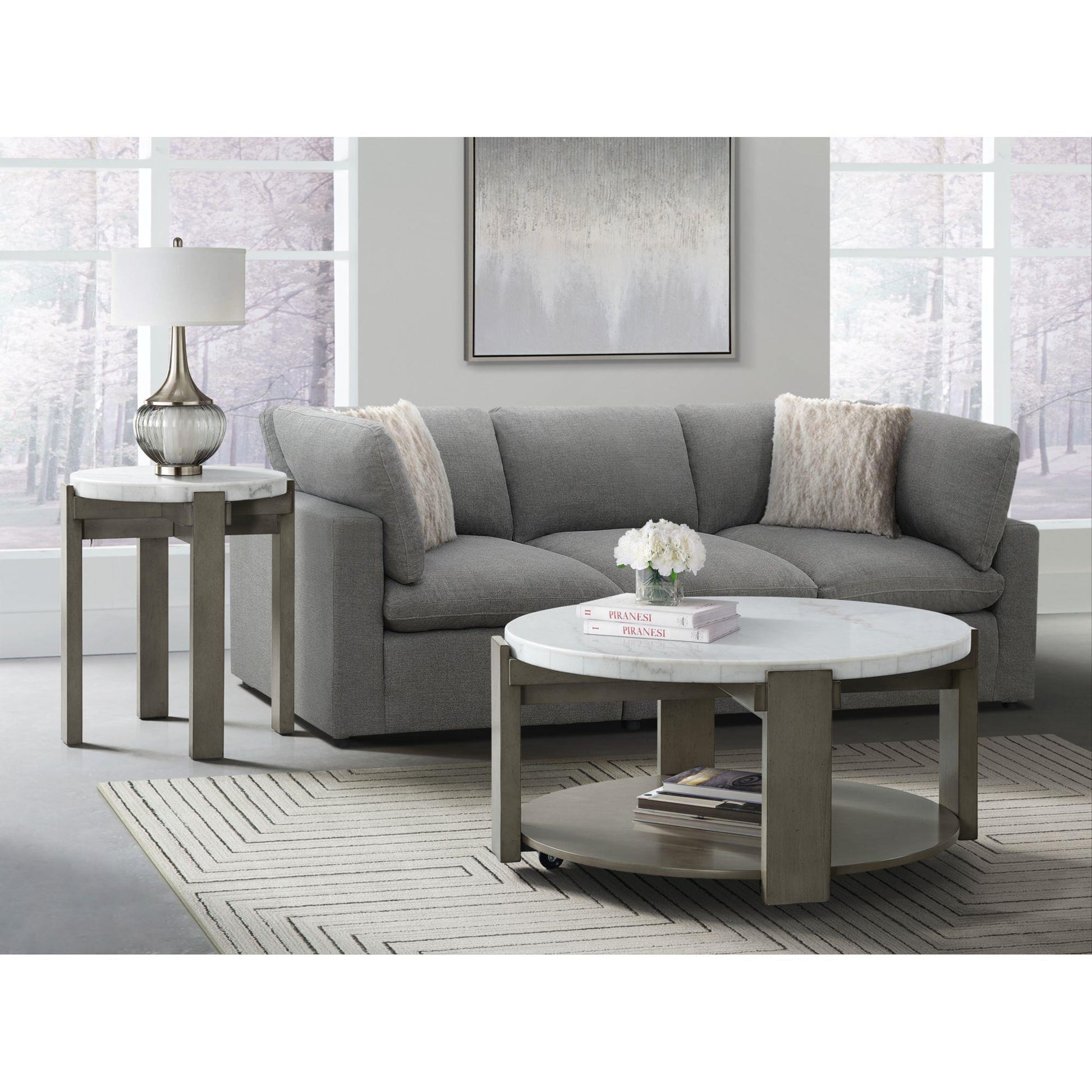  Elements International Rosamel T.17820.ET Round End Table IMAGE 3
