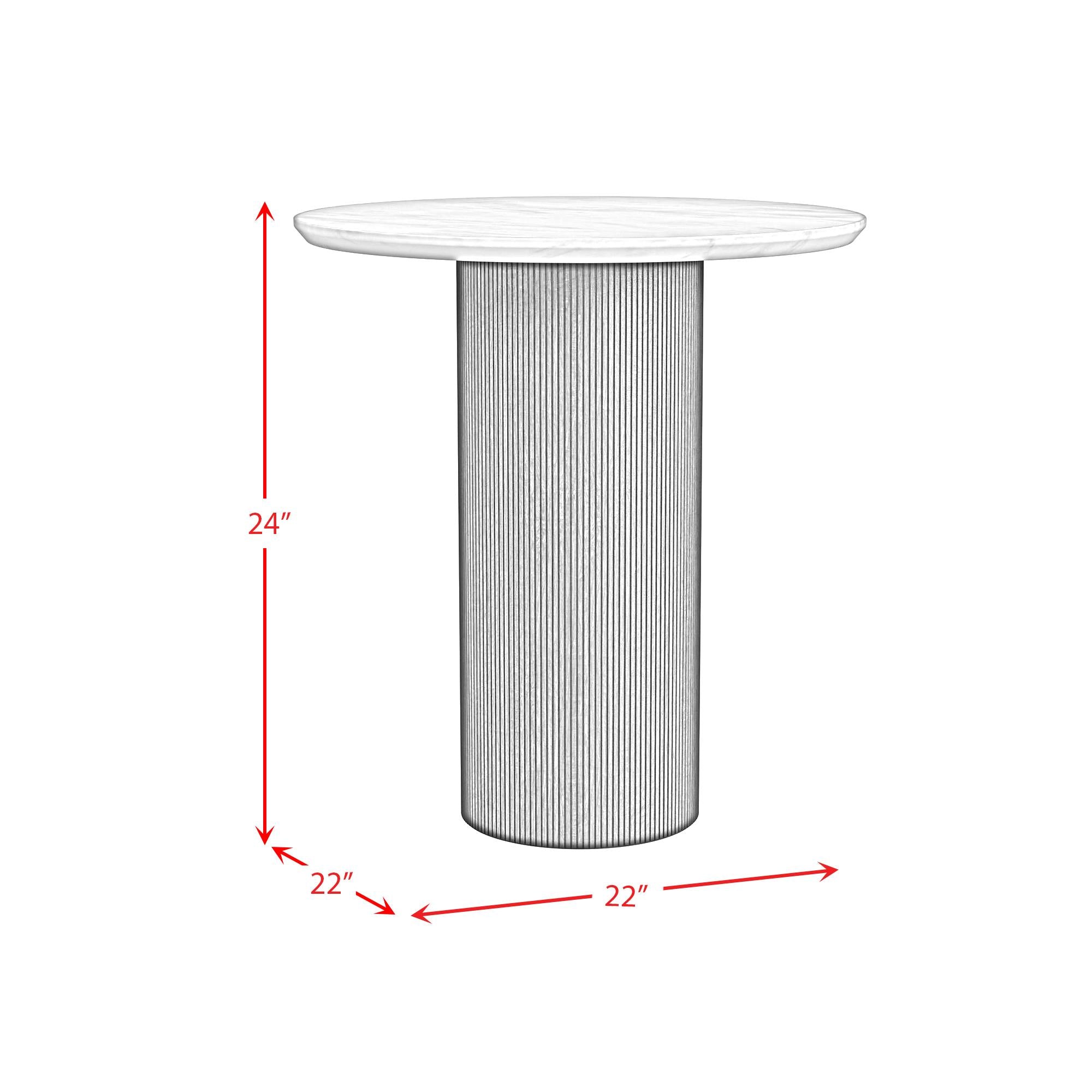  Elements International Sylvie T-16000-6-RET Round End Table IMAGE 9