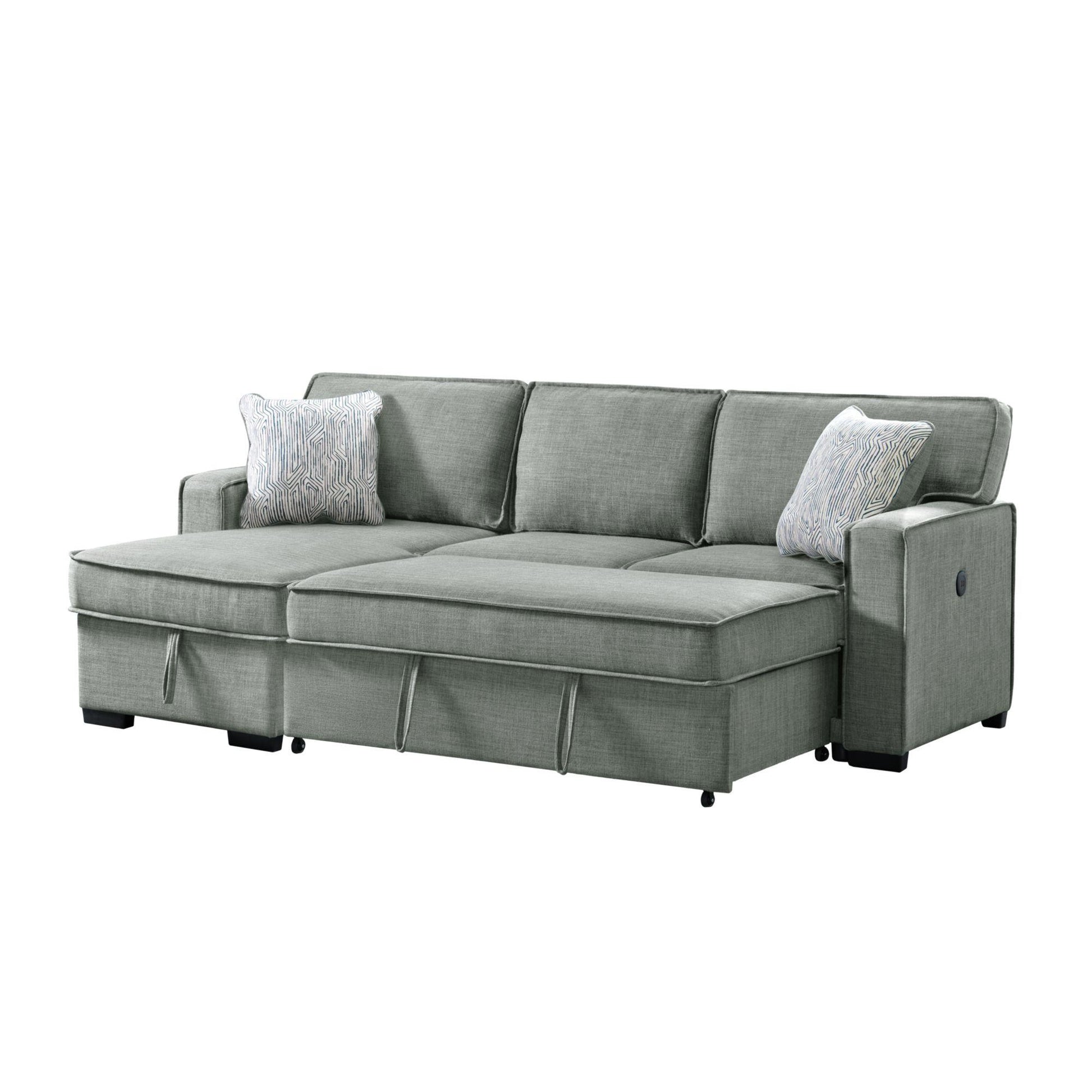  Elements International Caracas U-5140-4551-304 Sectional Sleeper Sofa IMAGE 4
