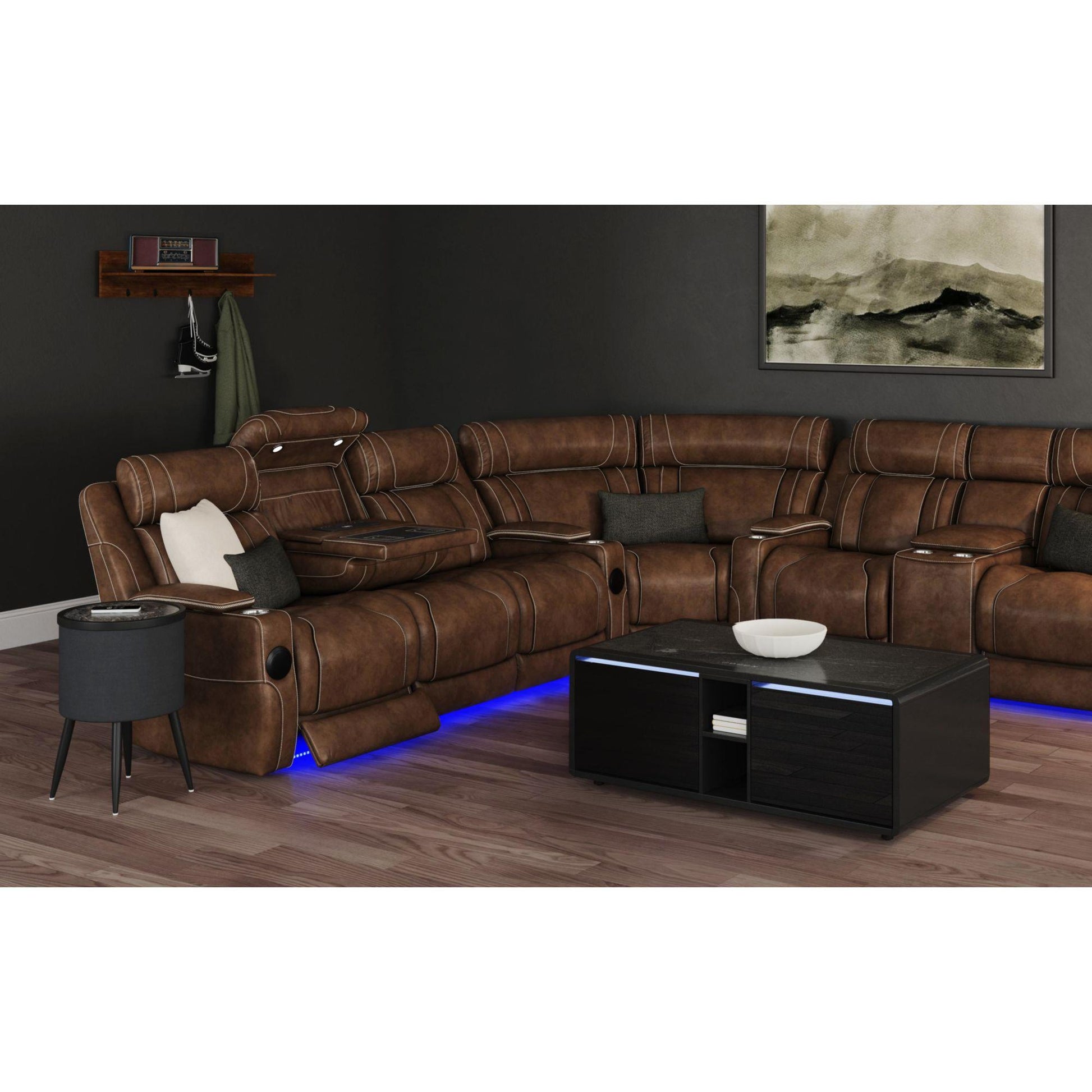  Elements International Halo T-18400-8-CTFS Smart Coffee Table IMAGE 6