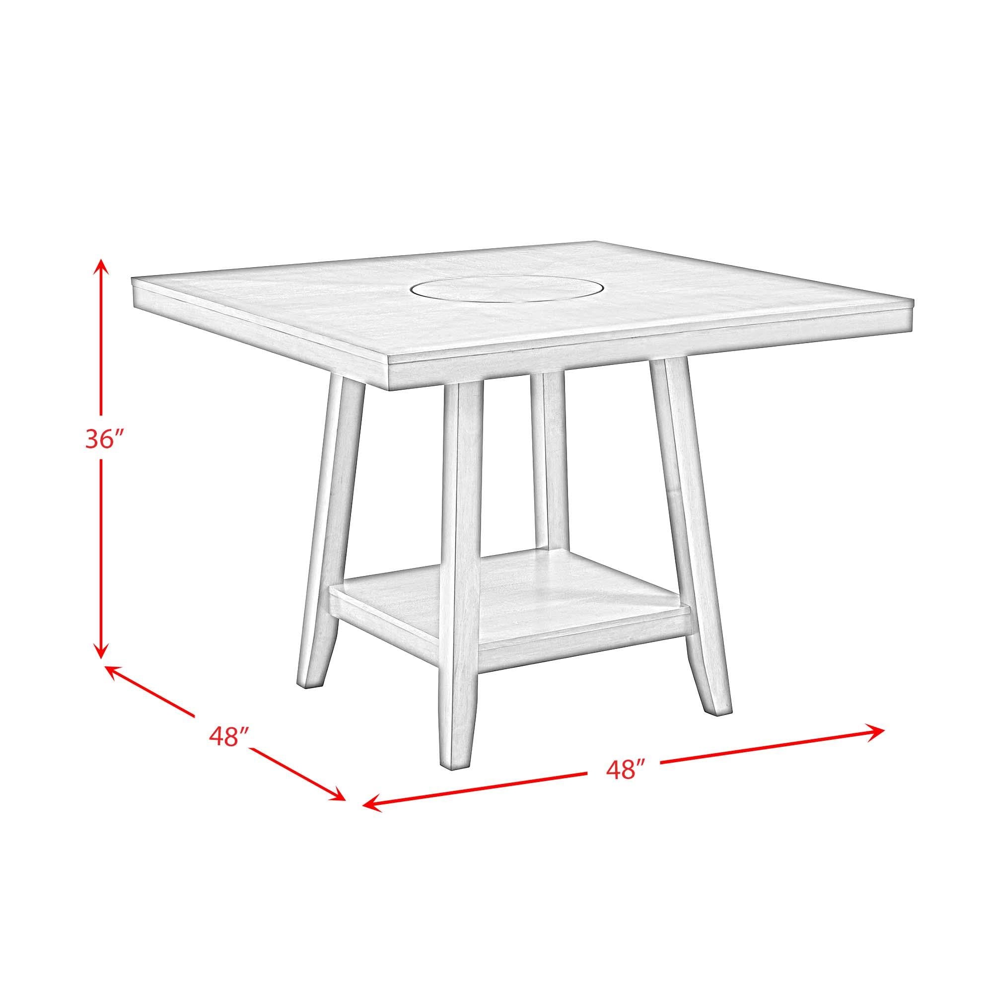  Elements International Seneca D-7670-3-CT Square Counter Table IMAGE 11