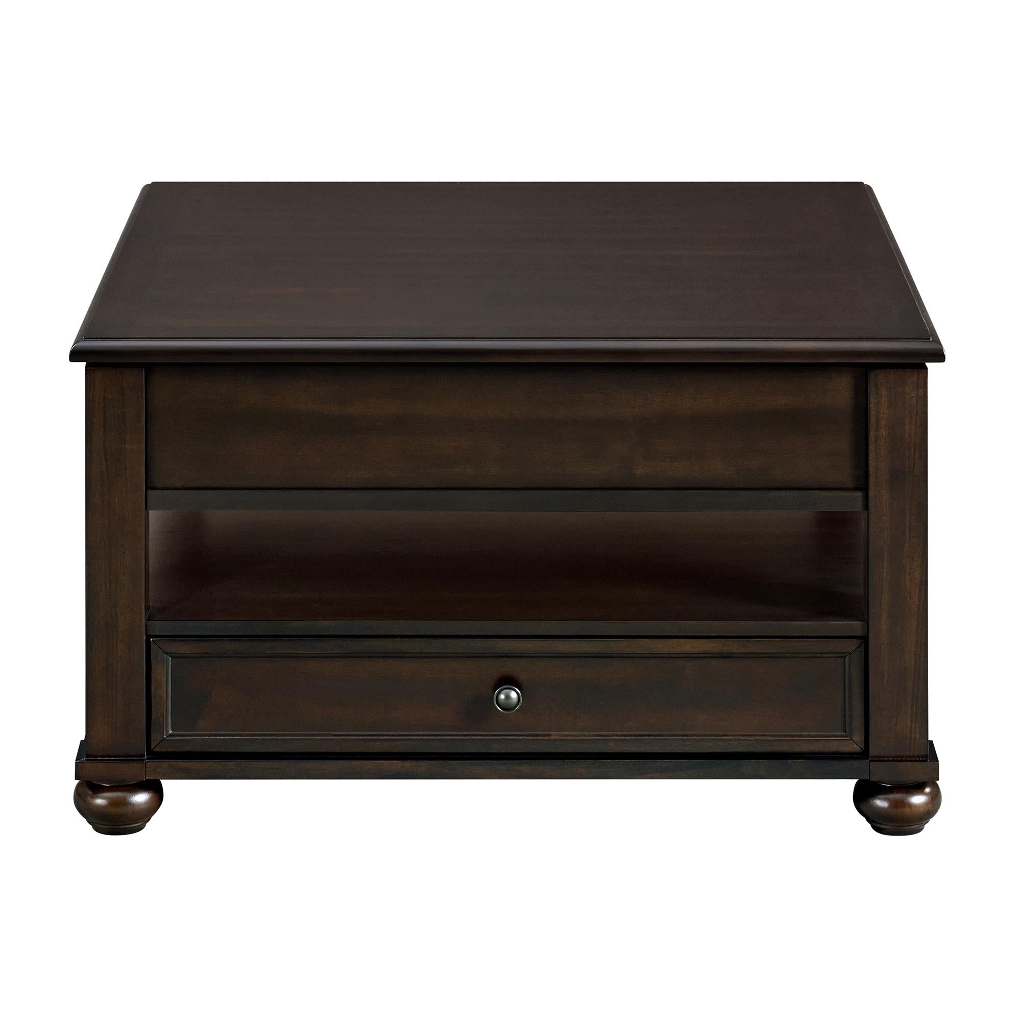  Elements International Wagner T-15740-5-SCT Square Lift-Top Coffee Table IMAGE 3