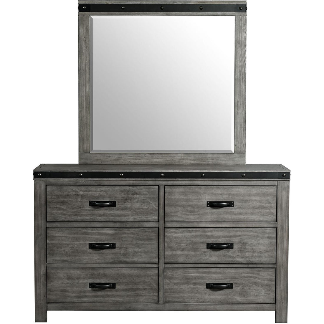  Elements International Wade 6-Drawer Kids Dresser with Mirror WE650DRMR IMAGE 1