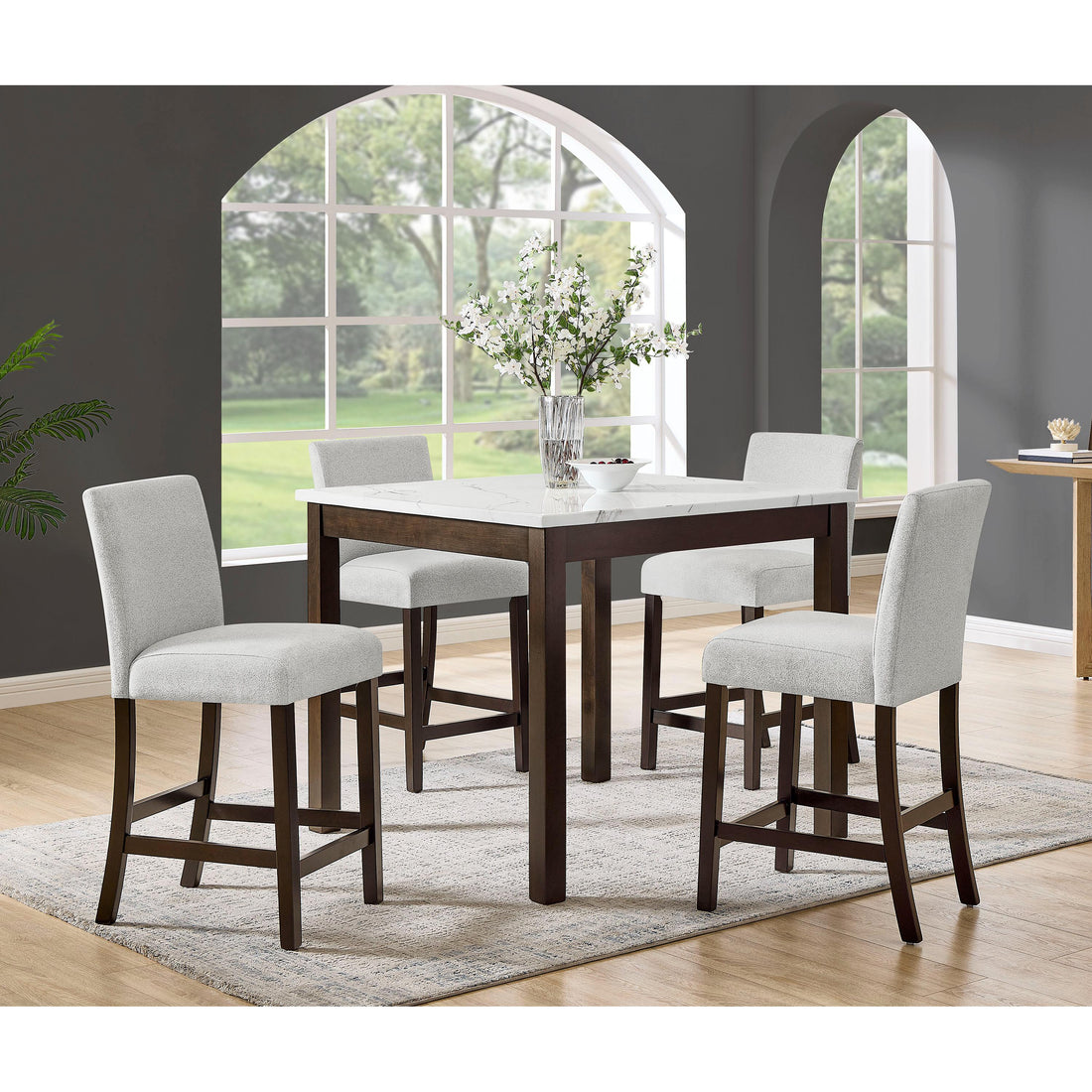  Crown Mark Dinettes 5-Piece 1715SET-BRN IMAGE 1