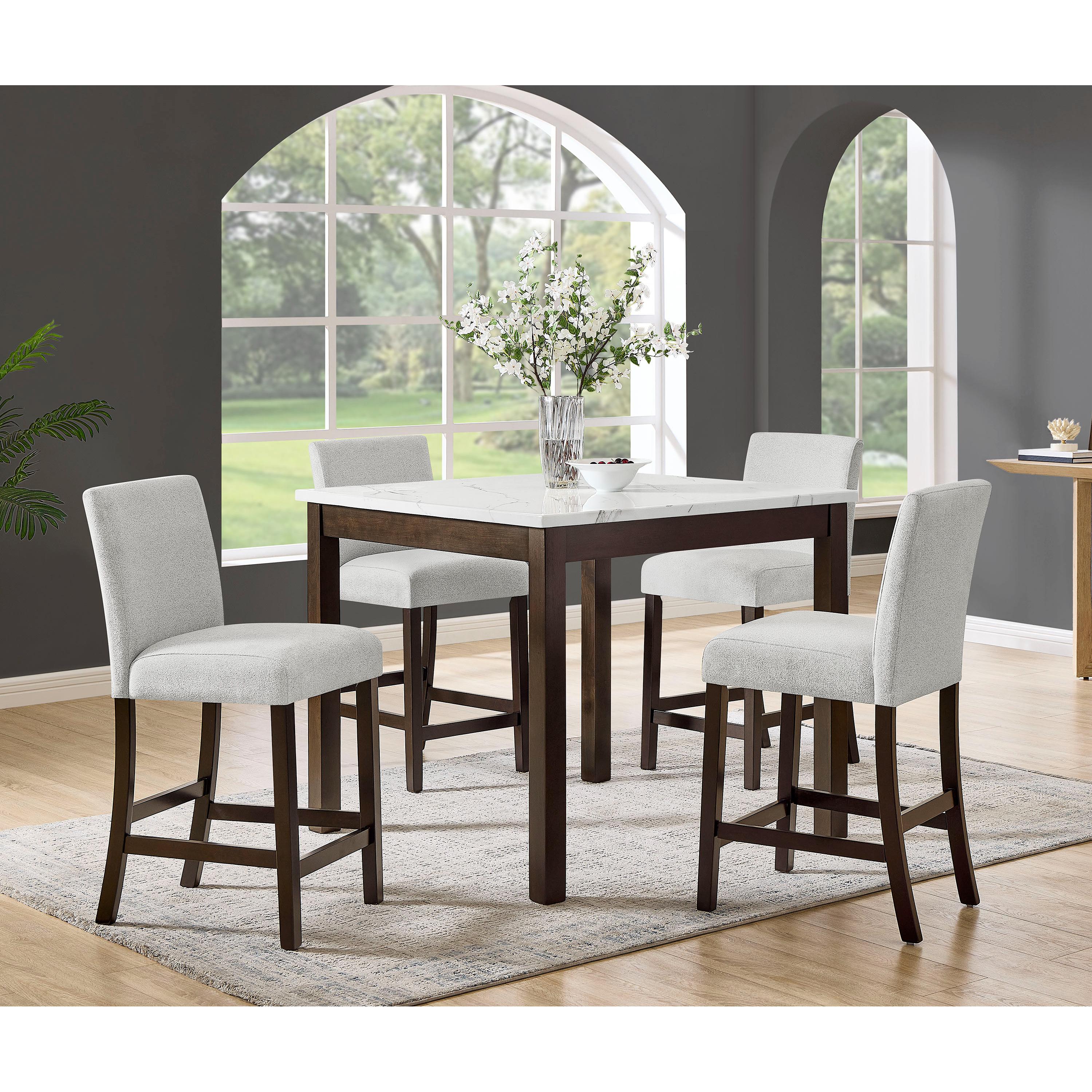  Crown Mark Dinettes 5-Piece 1715SET-BRN IMAGE 2