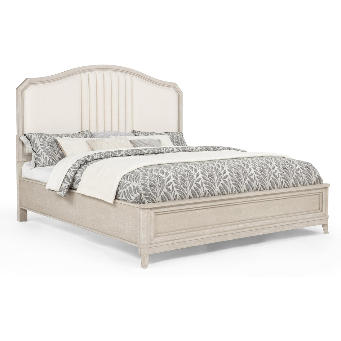  Size_King  -- Crown Mark Napoli Upholstered Panel Bed IMAGE 1