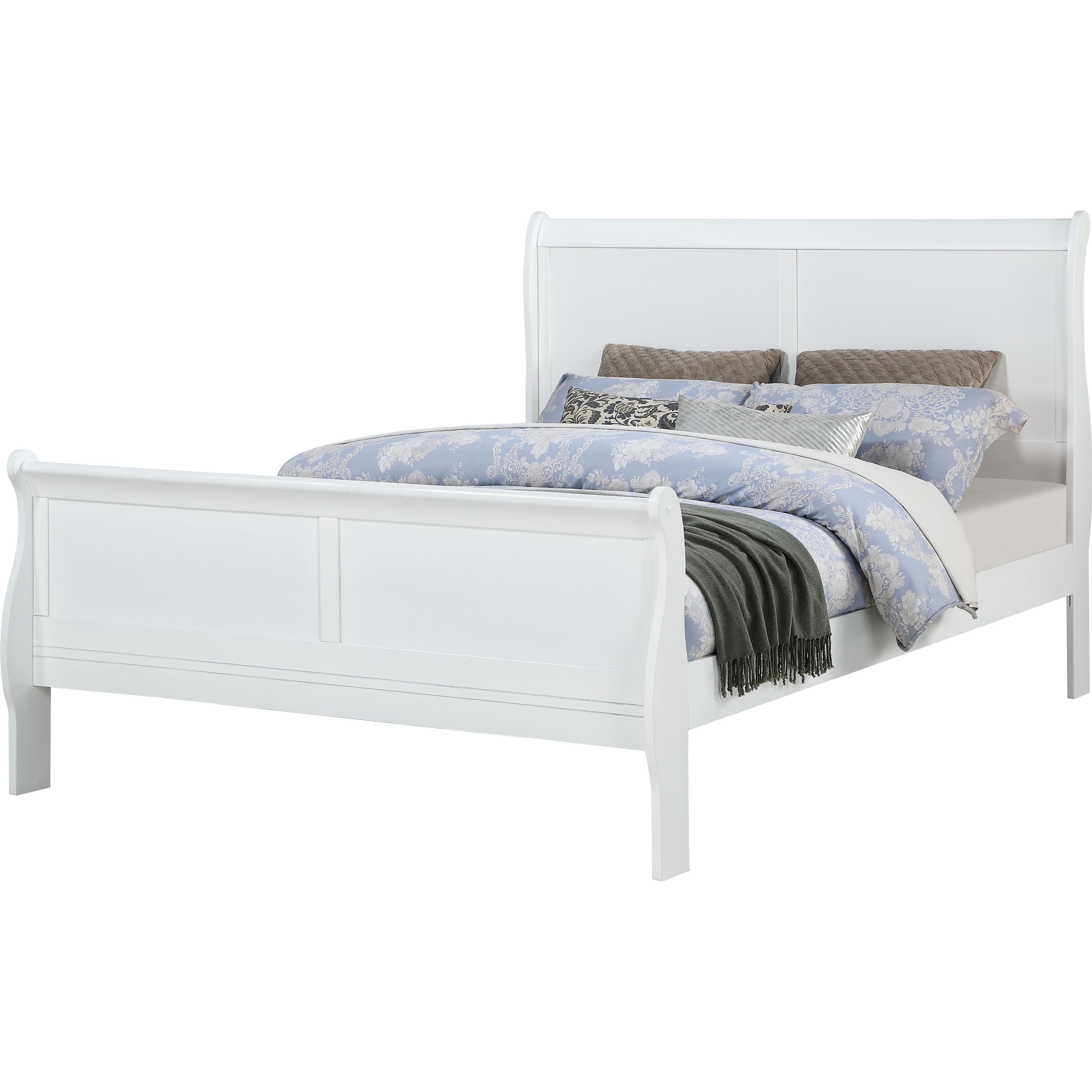  Size_King  -- Crown Mark Louis Philipe Panel Bed IMAGE 1