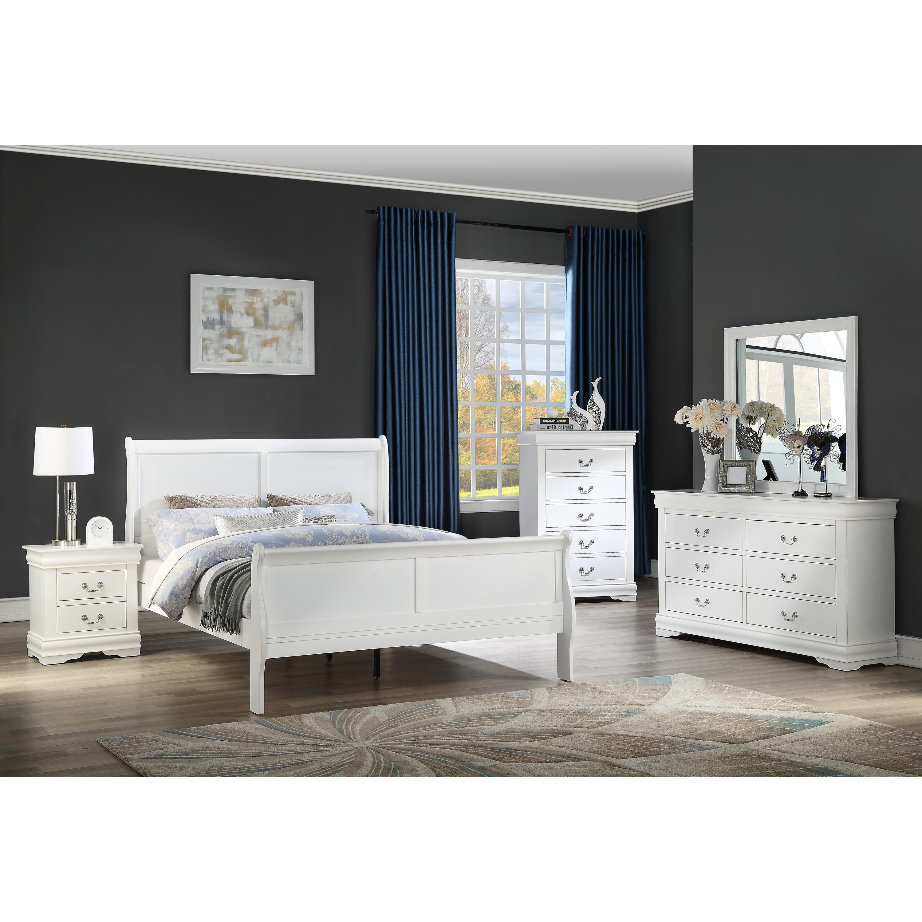  Size_King  -- Crown Mark Louis Philipe Panel Bed IMAGE 3