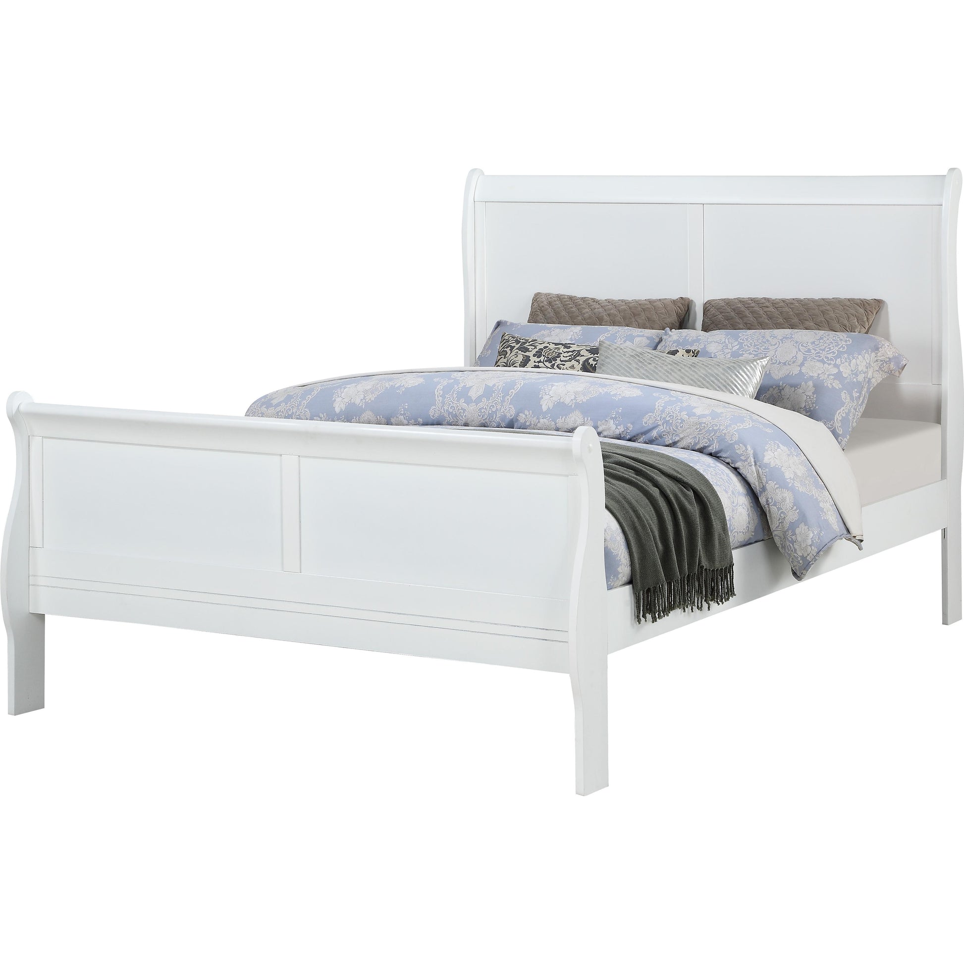  Size_Full  -- Louis Philipe B3750-F Full Bed - Greige IMAGE 1
