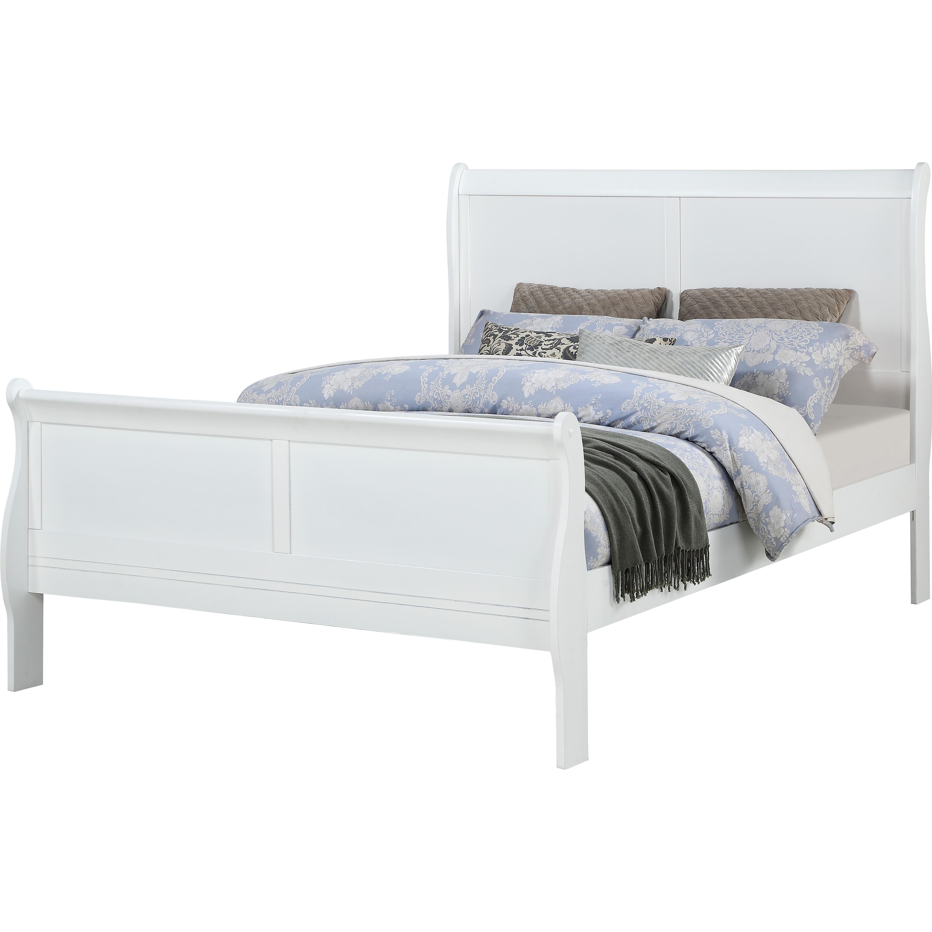  Size_Full  -- Louis Philipe B3750-F Full Bed - Greige IMAGE 1